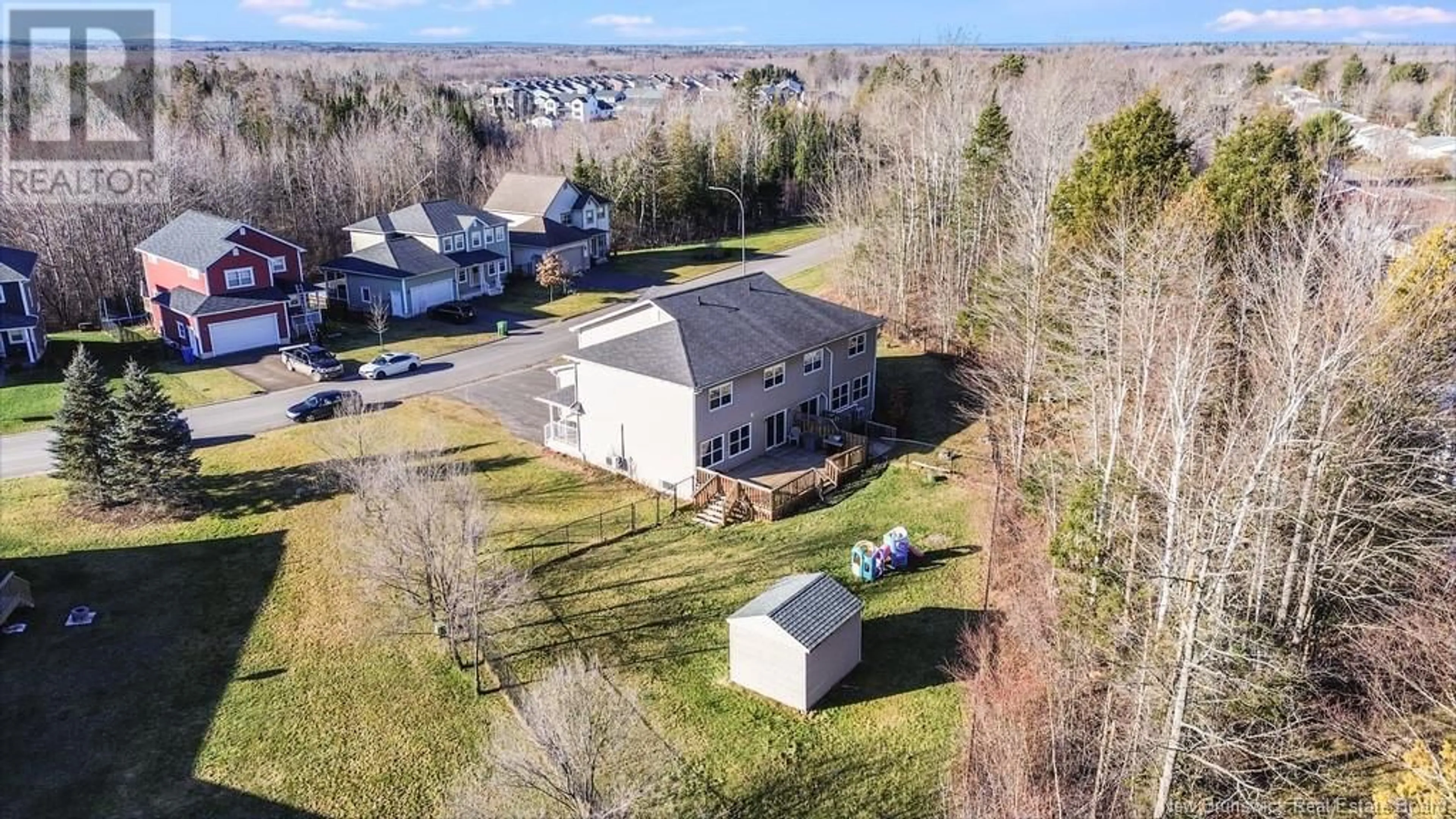 A pic from outside/outdoor area/front of a property/back of a property/a pic from drone, unknown for 13 Johnson Avenue, Oromocto New Brunswick E2V0H7