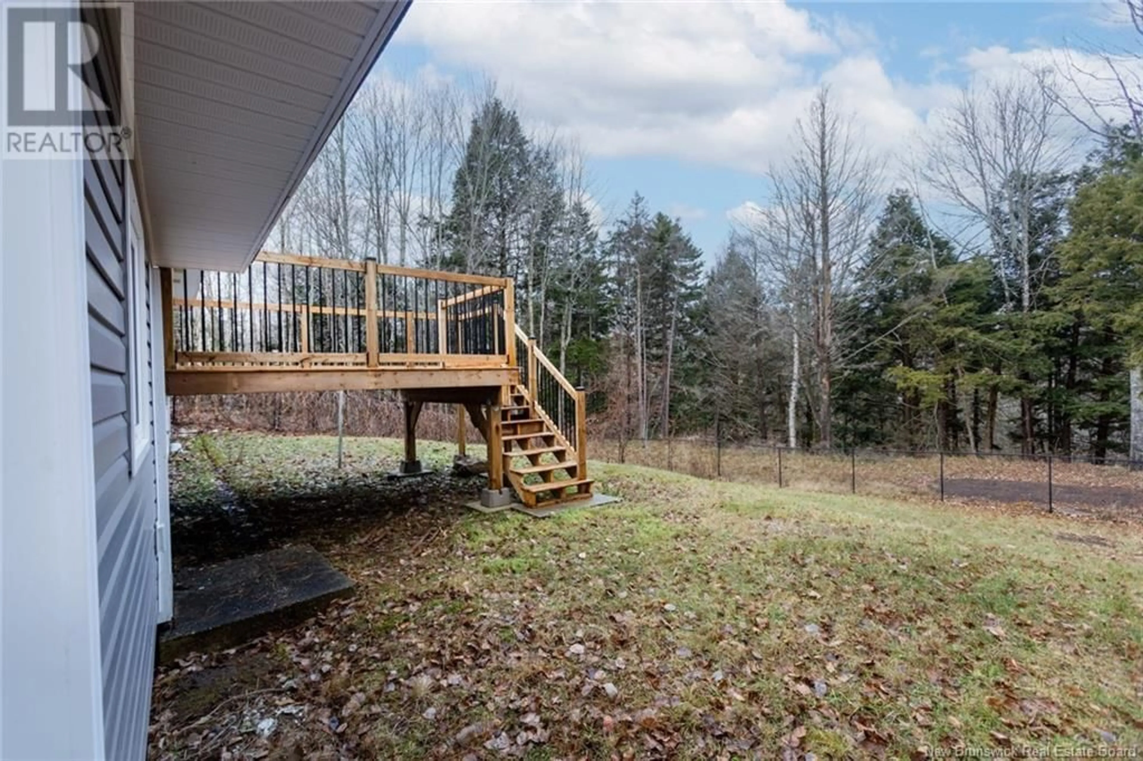 Patio, forest/trees view for 25 Marcombe, Lower Coverdale New Brunswick E1J1K2