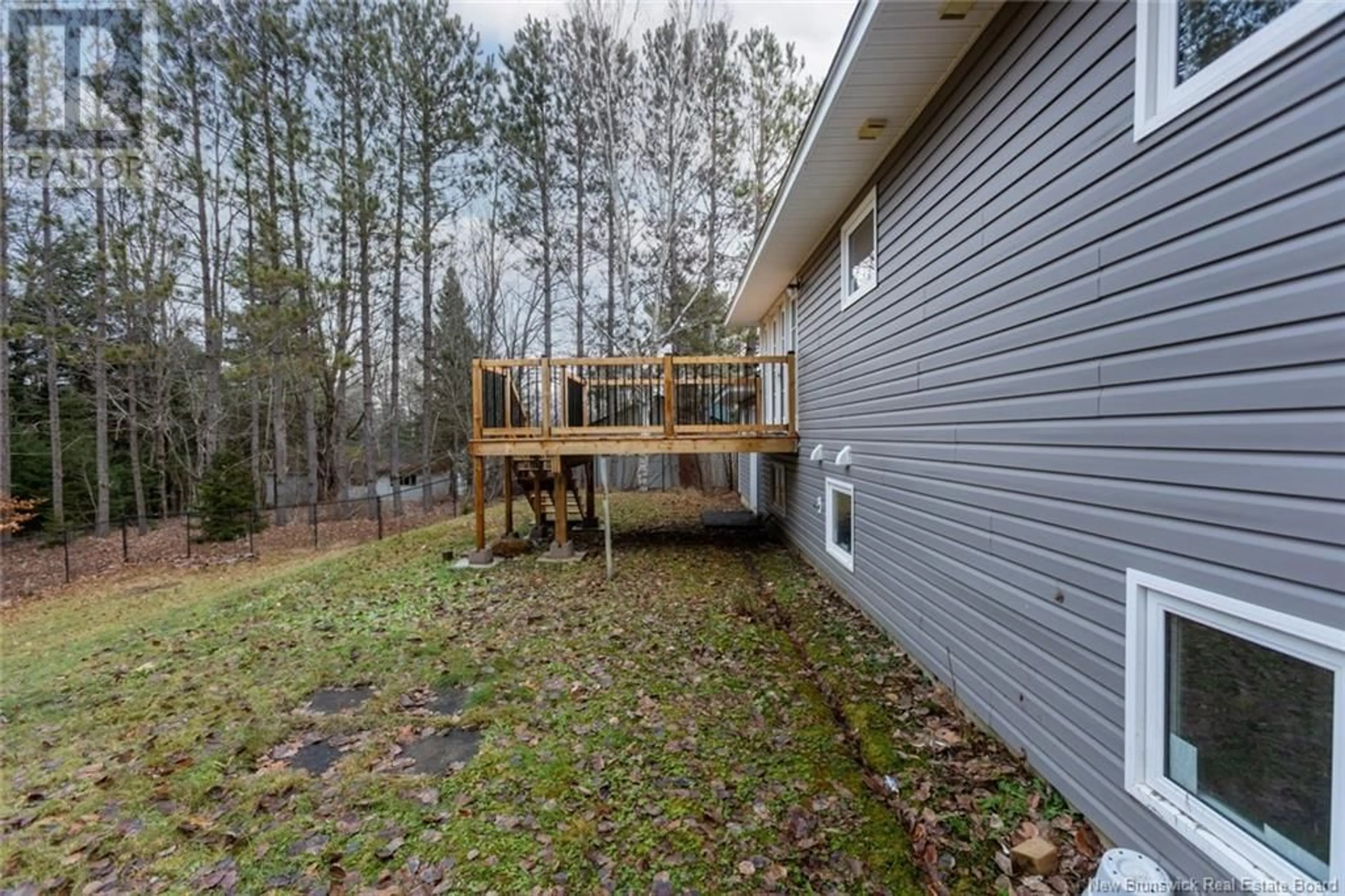 Patio, forest/trees view for 25 Marcombe, Lower Coverdale New Brunswick E1J1K2