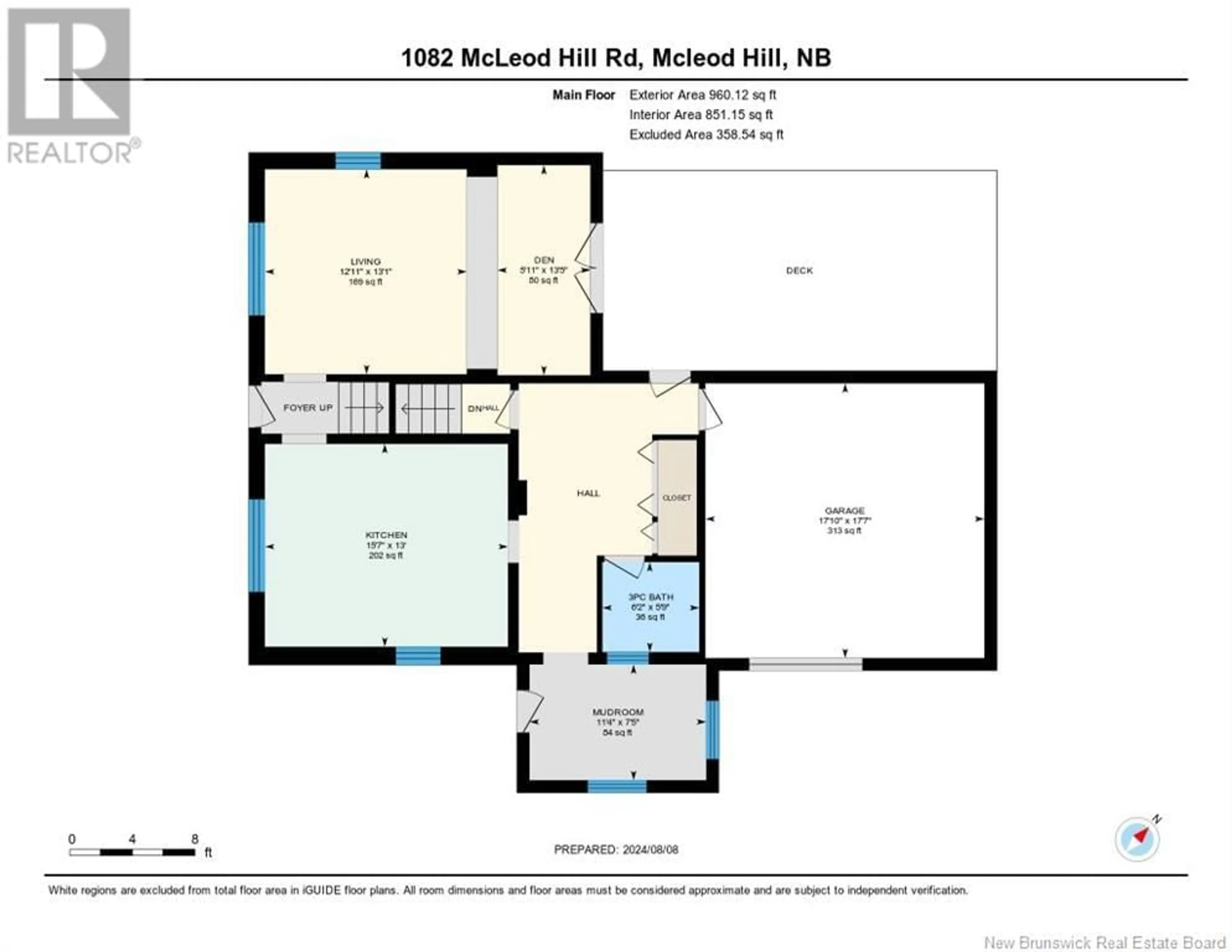 Floor plan for 1082 McLeod Hill Road, Fredericton New Brunswick E3G6J7