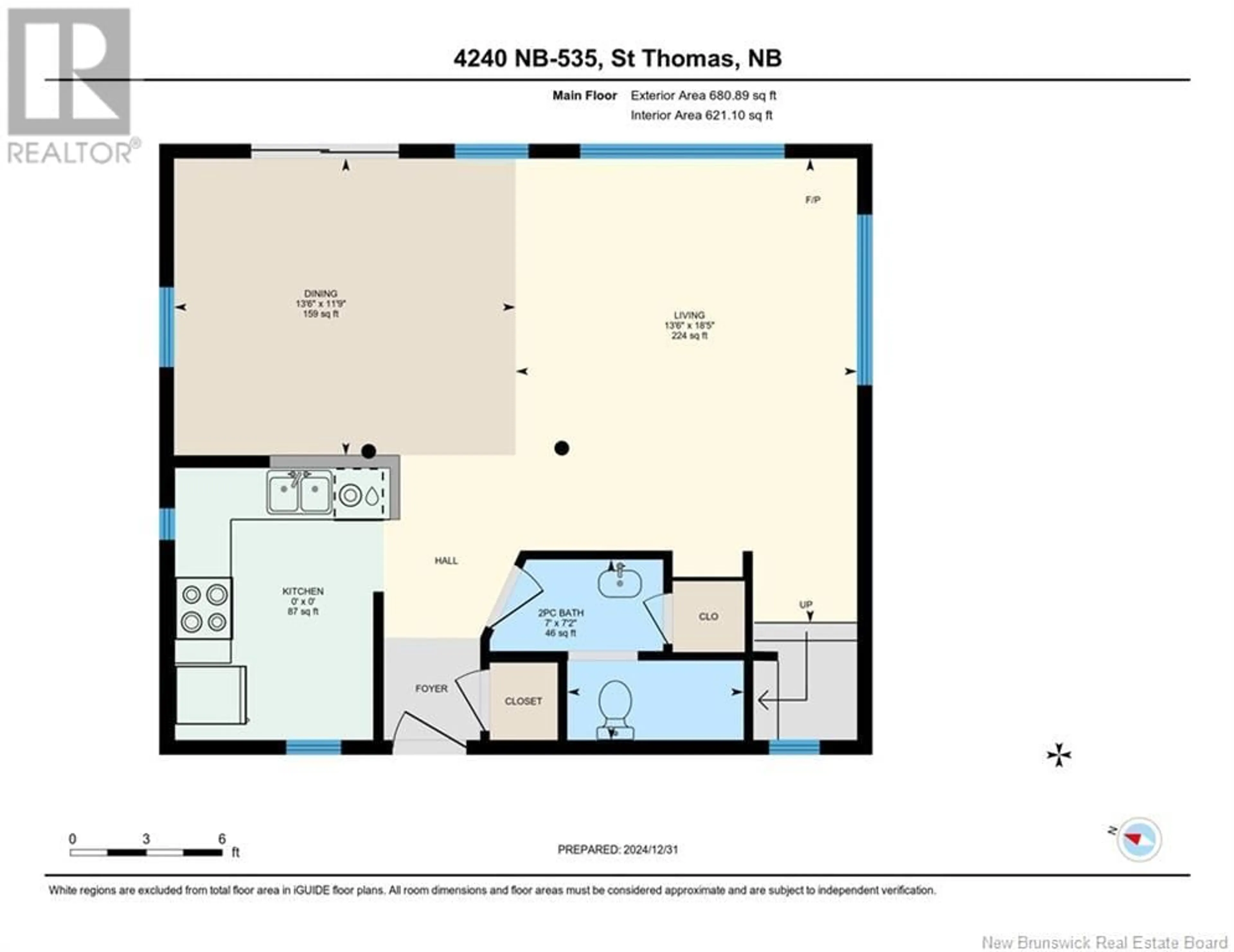 Floor plan for 4240 Route 535, Saint-Thomas-de-Kent New Brunswick E4S5A2