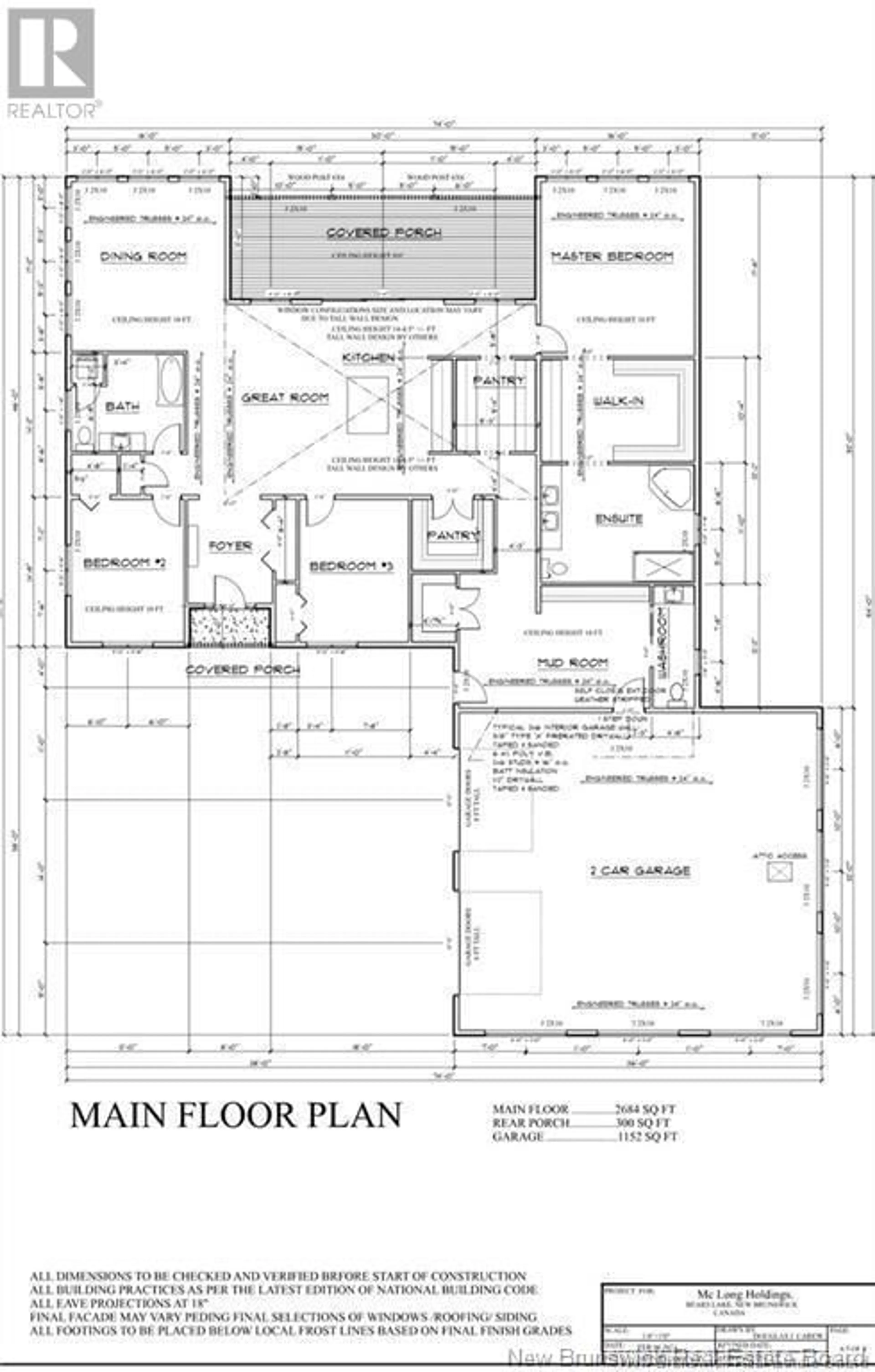 Floor plan for 10 Bear Creek Lane, Rexton New Brunswick E4T0C3