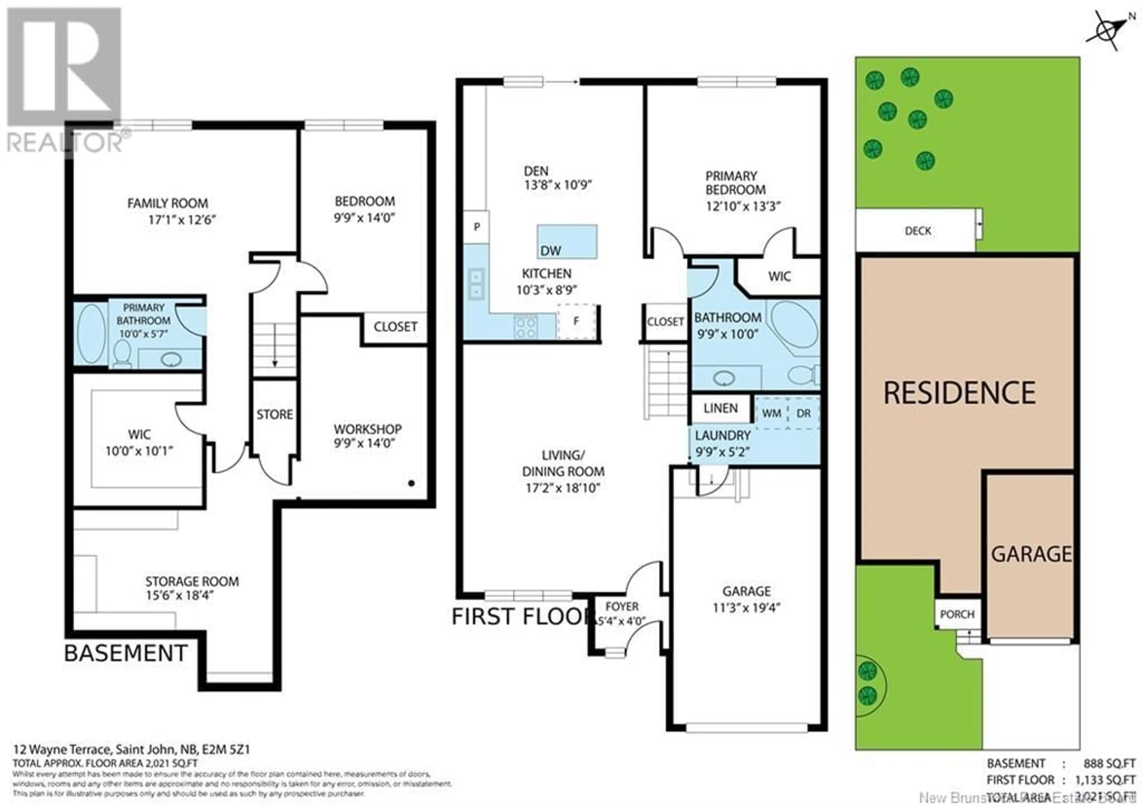 Floor plan for 12 Wayne Terrace, Saint John New Brunswick E2M5Z1