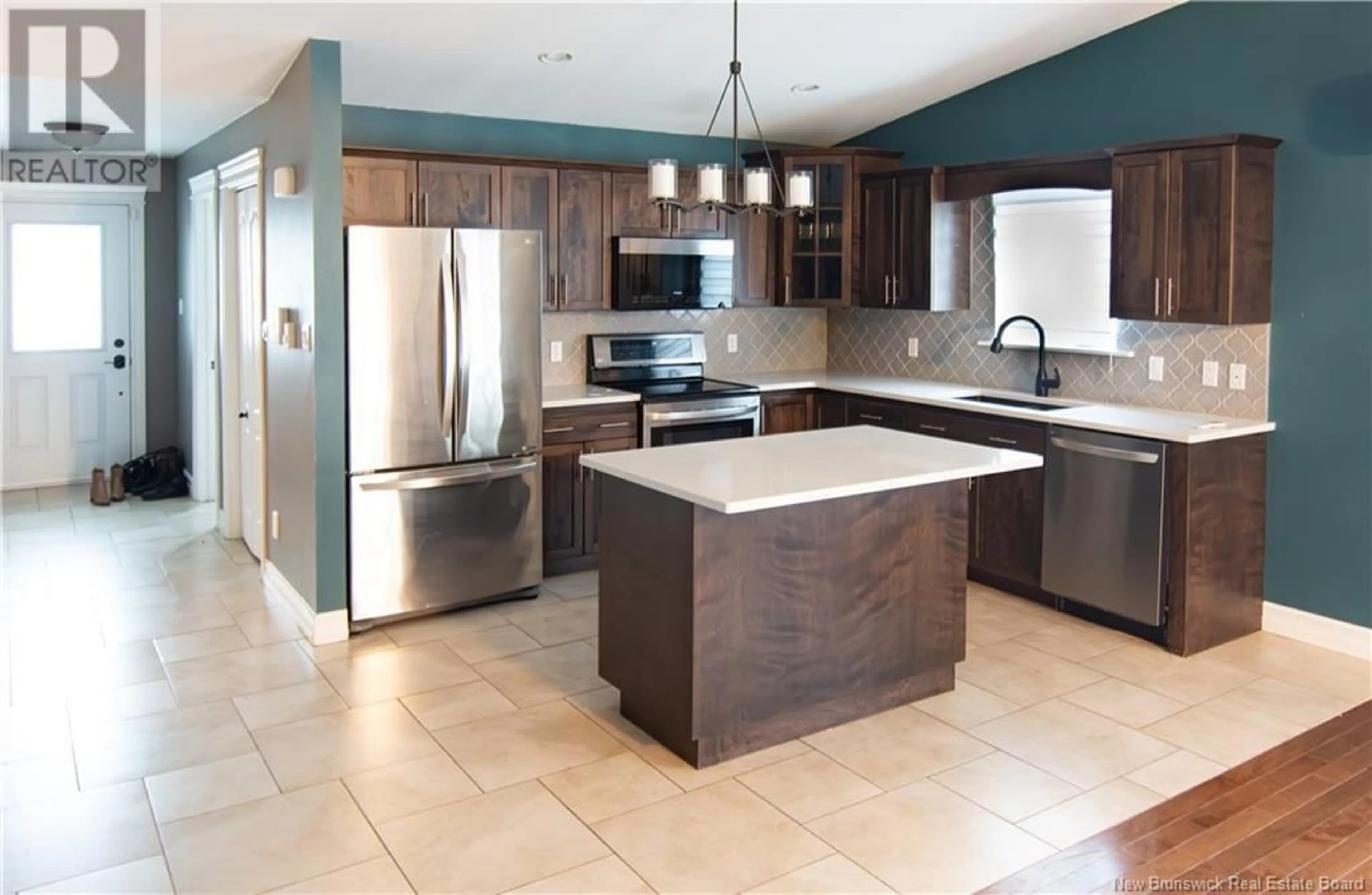 Open concept kitchen, ceramic/tile floor for 25 Golden Street, Moncton New Brunswick E1G5T3