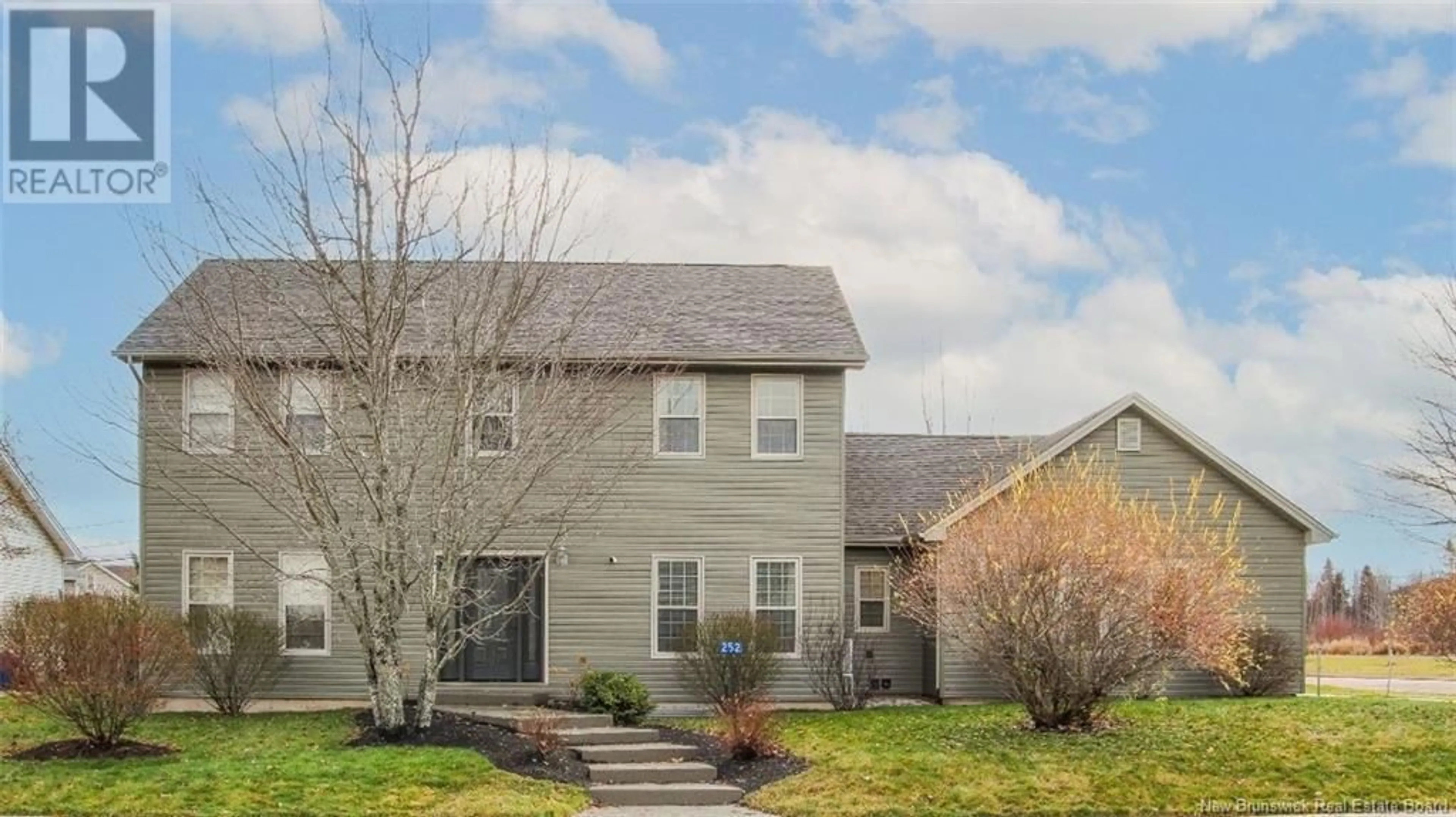 Home with vinyl exterior material, street for 252 SUNSHINE DRIVE, Moncton New Brunswick E1G2J6