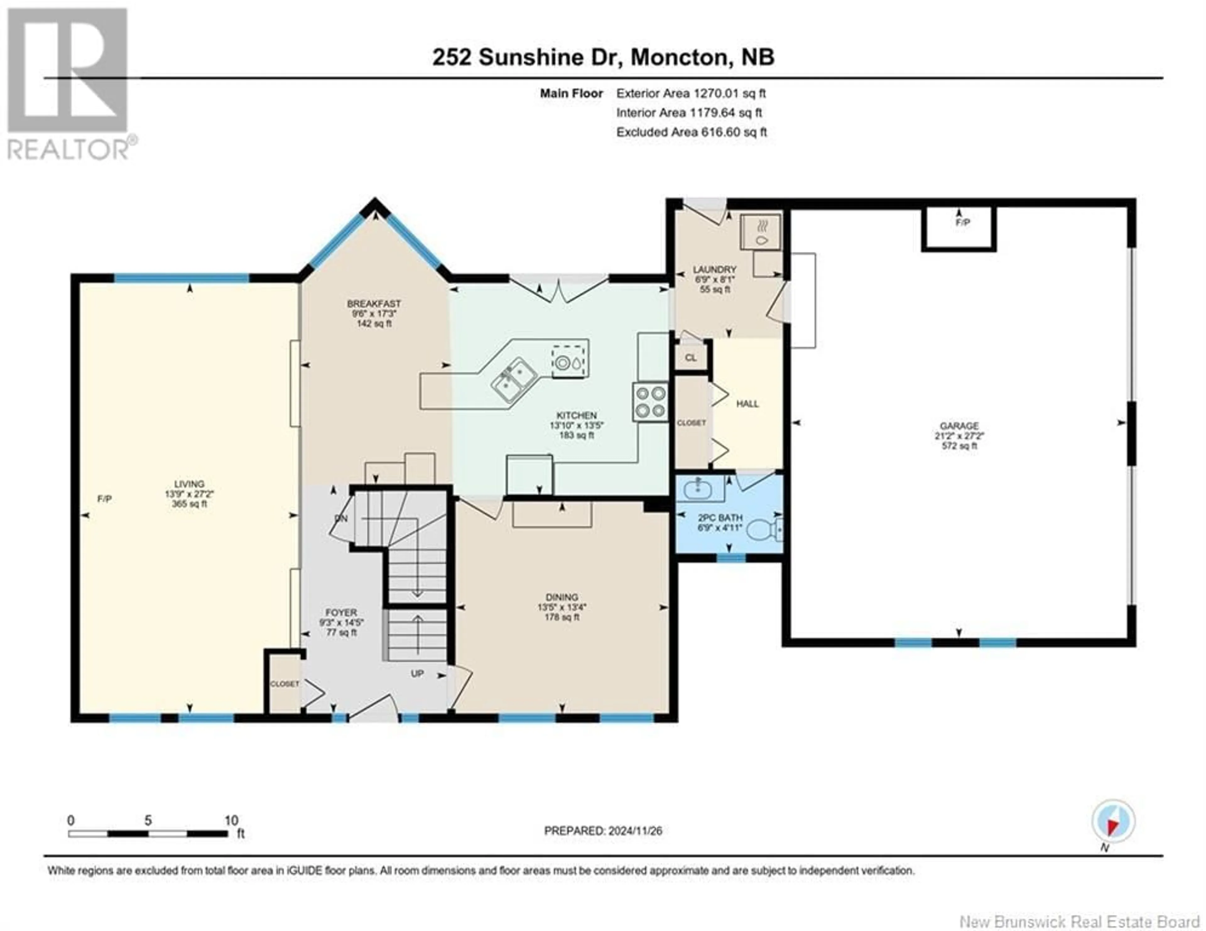 Floor plan for 252 SUNSHINE DRIVE, Moncton New Brunswick E1G2J6