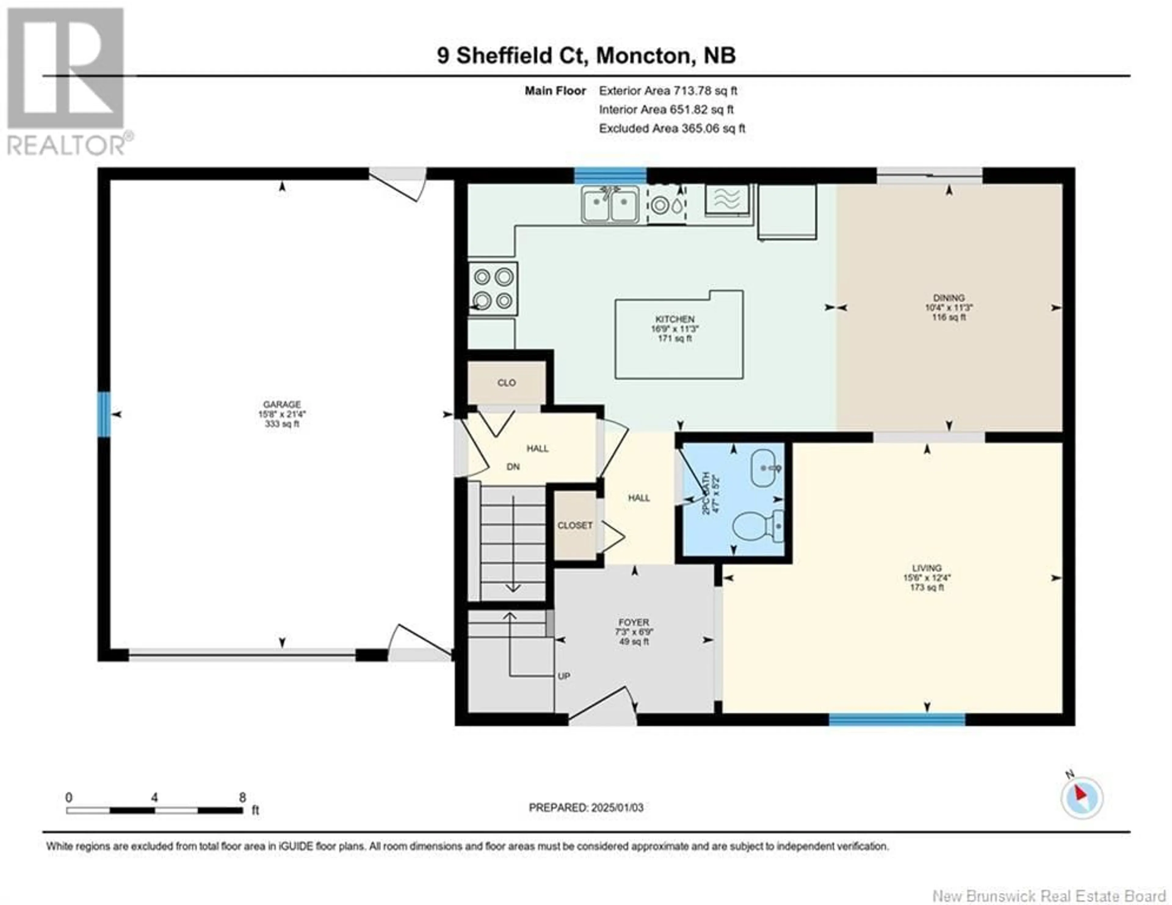 Floor plan for 9 Sheffield Court, Moncton New Brunswick E1G2J2