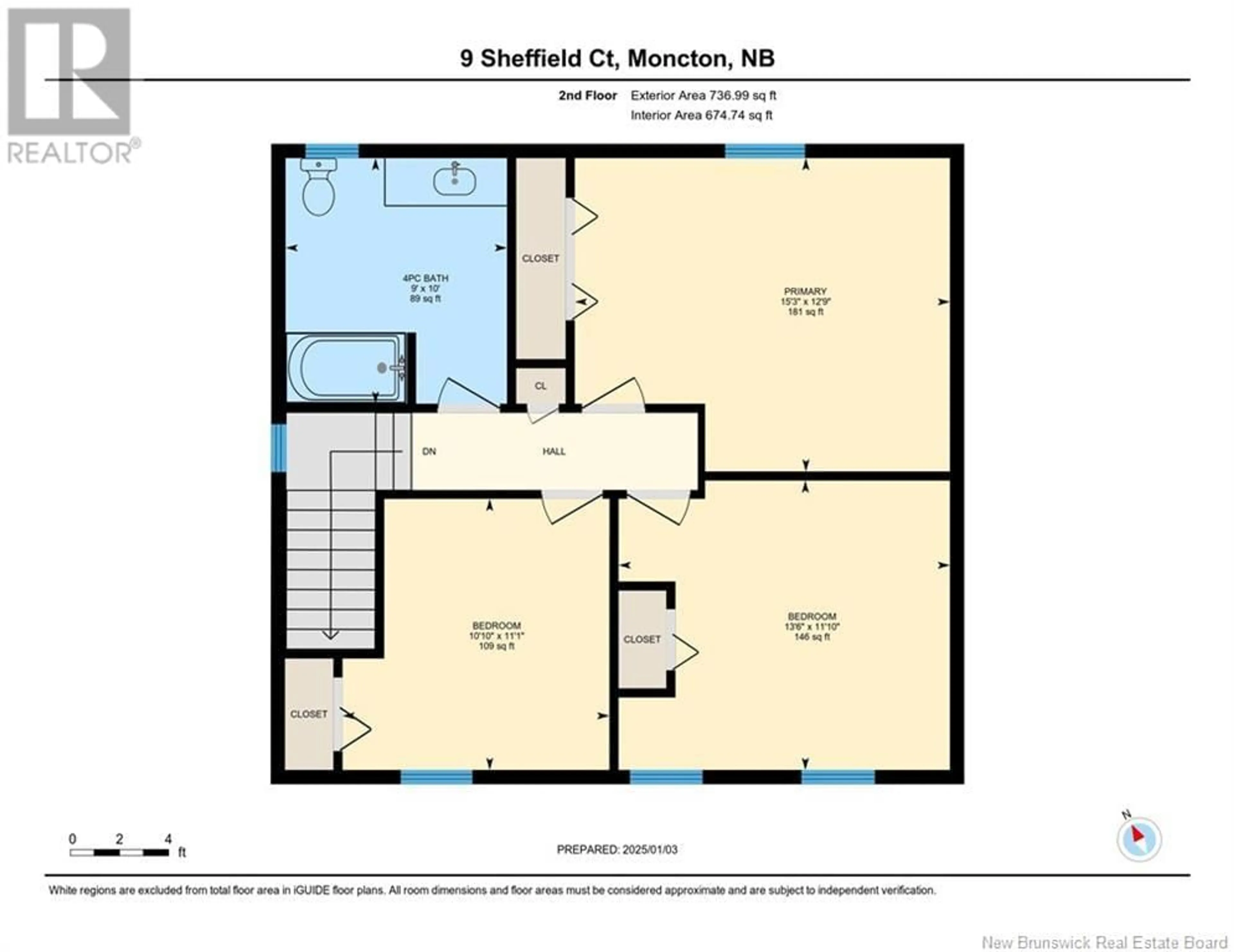 Floor plan for 9 Sheffield Court, Moncton New Brunswick E1G2J2