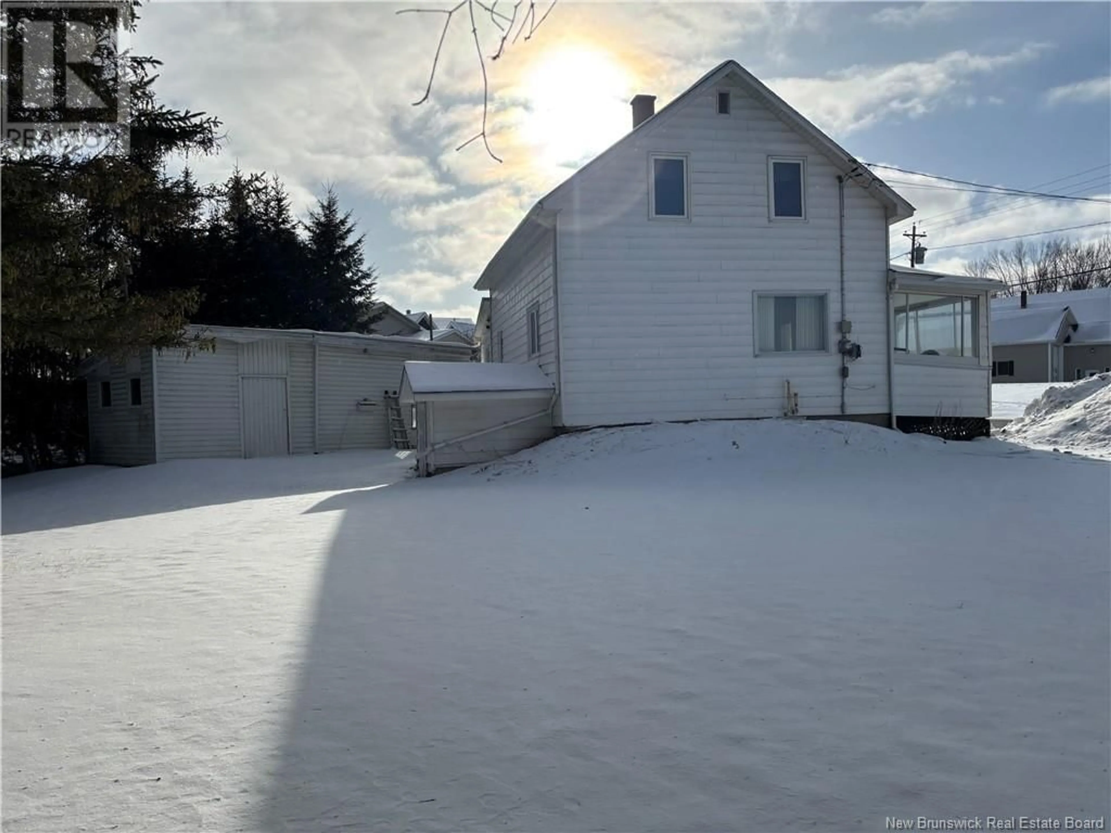 A pic from outside/outdoor area/front of a property/back of a property/a pic from drone, unknown for 51 Portage Road, Grand Falls New Brunswick E3Z2Y6