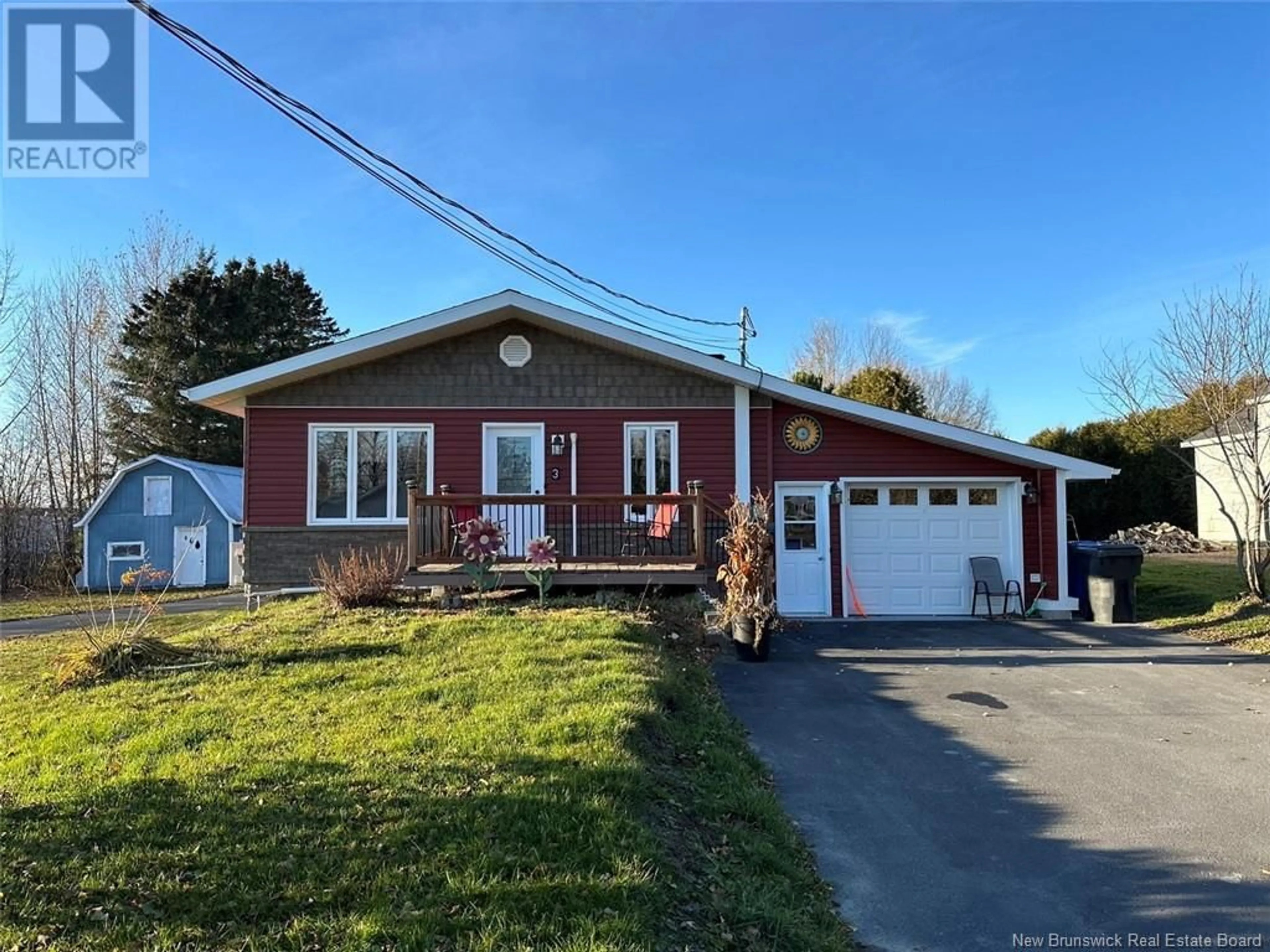 Home with brick exterior material, street for 3 Theriault Street, Rivière-Verte New Brunswick E7C2W6