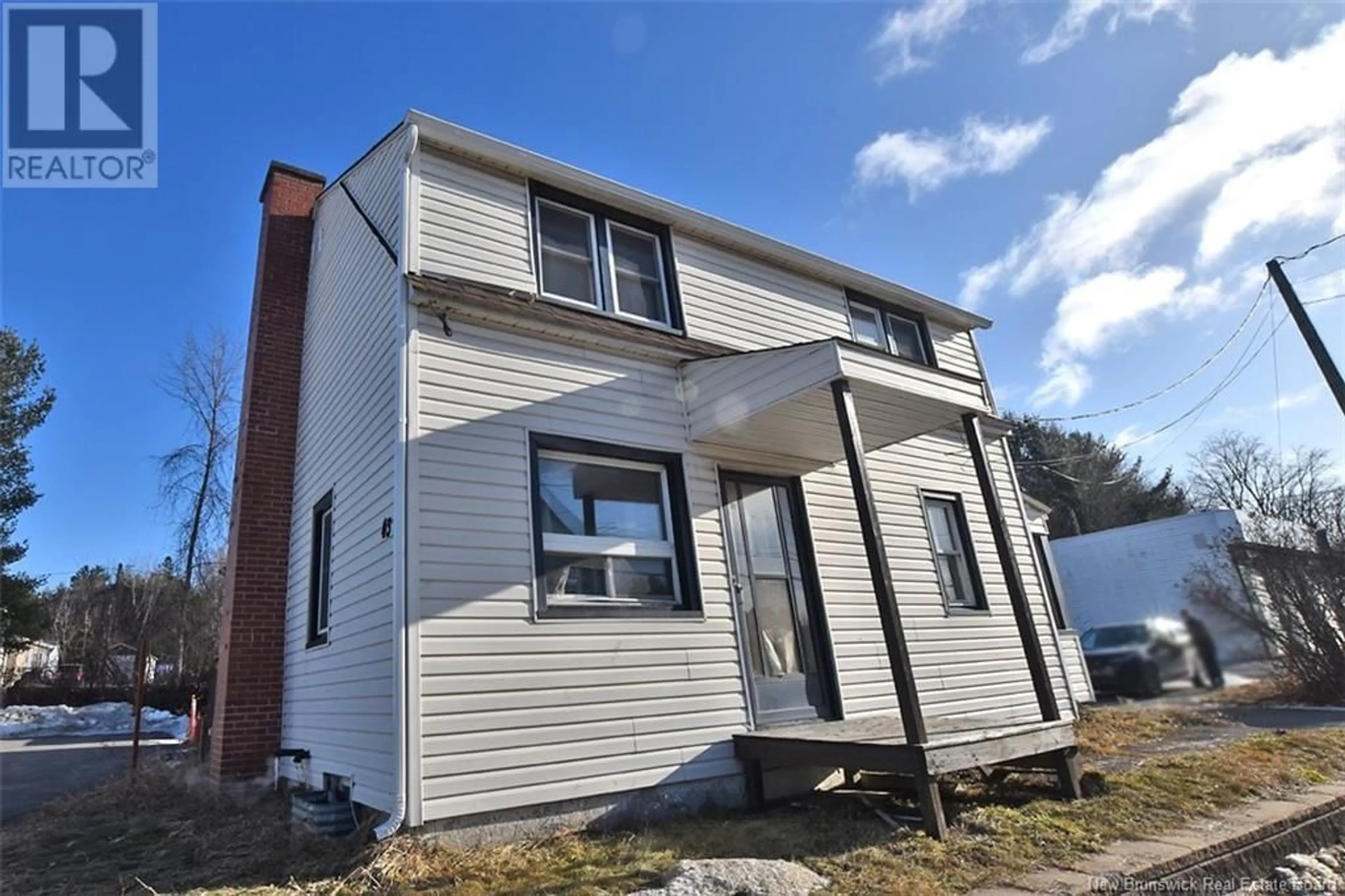 Home with vinyl exterior material, street for 43 Main Street, Fredericton New Brunswick E3A1B9