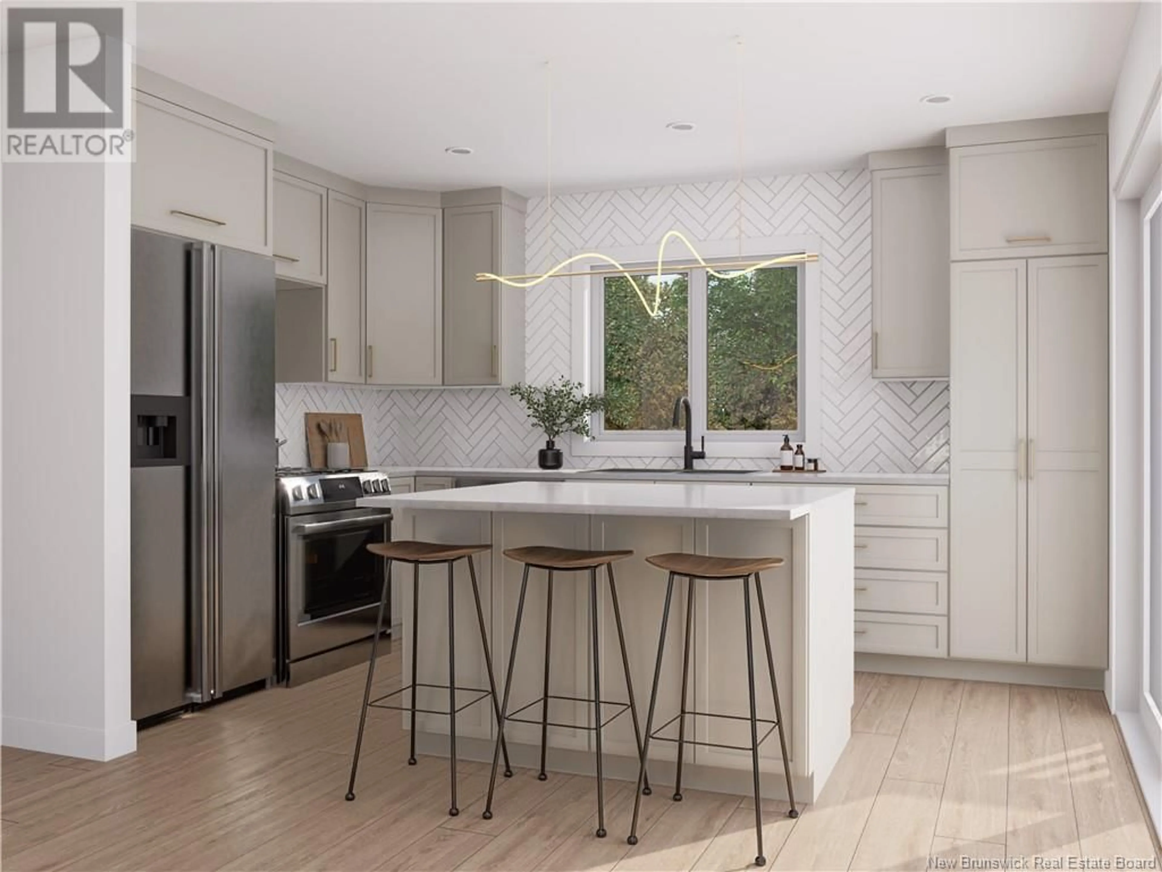 Contemporary kitchen, ceramic/tile floor for 144 Herman Street, Dieppe New Brunswick E1A0R3