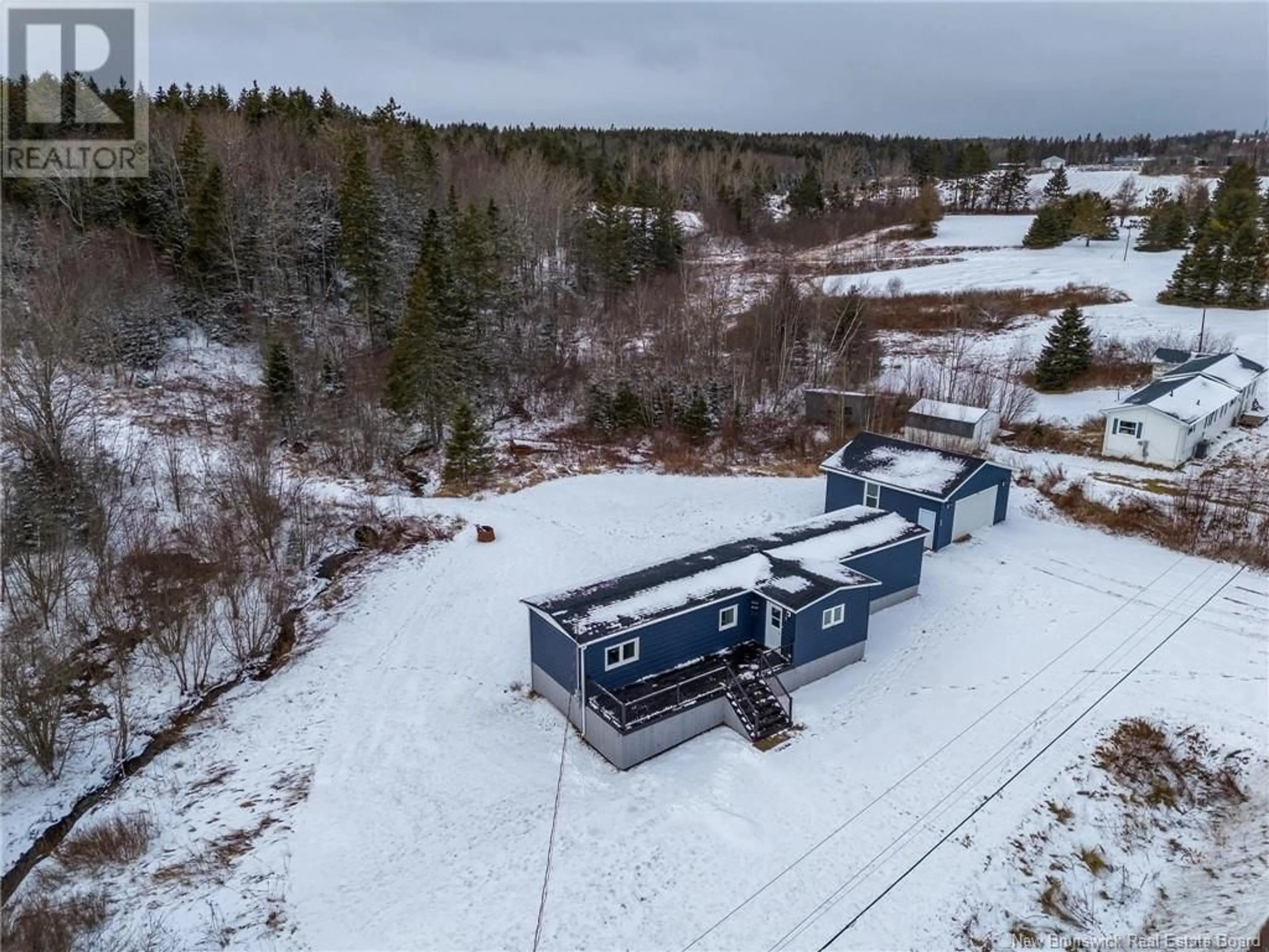 A pic from outside/outdoor area/front of a property/back of a property/a pic from drone, building for 373 Breau Creek Road, Memramcook New Brunswick E4K2K1