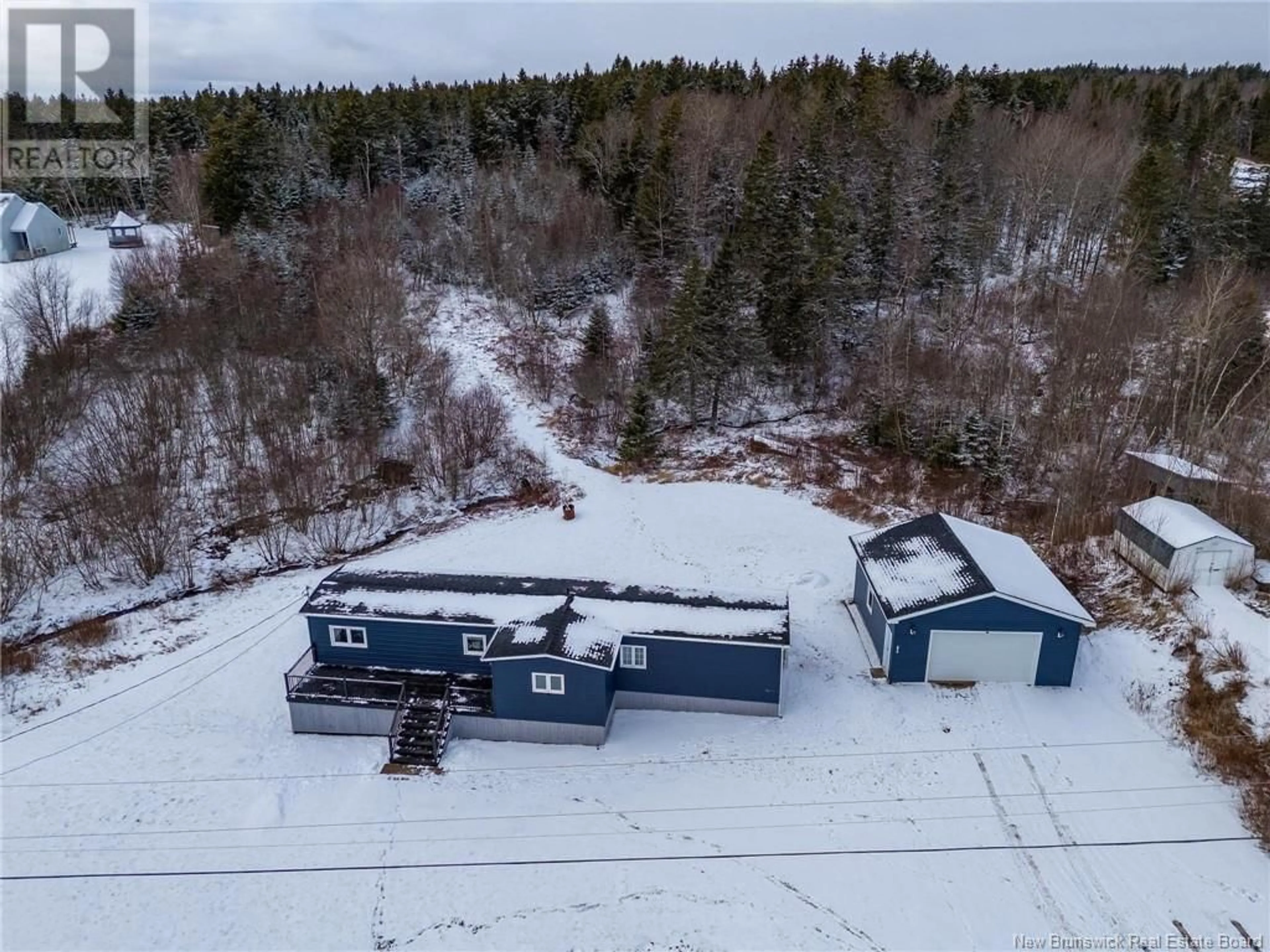 A pic from outside/outdoor area/front of a property/back of a property/a pic from drone, building for 373 Breau Creek Road, Memramcook New Brunswick E4K2K1