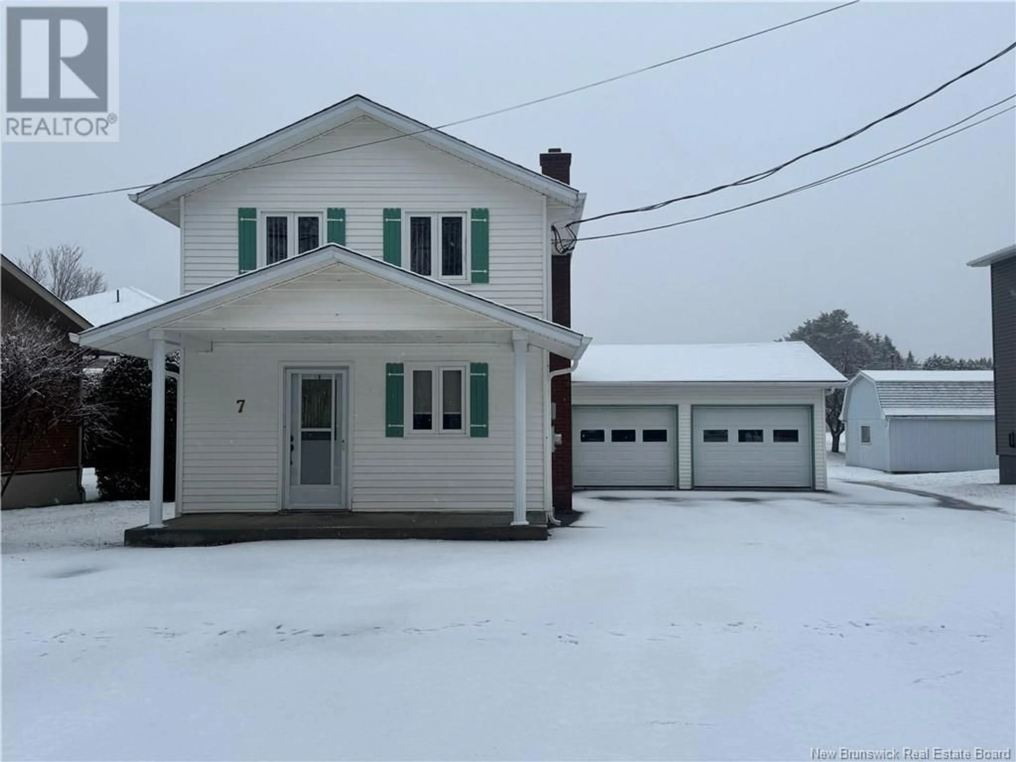 Home with vinyl exterior material, street for 7 Saint-Joseph Street, Sainte-Anne-De-Madawaska New Brunswick E7E1K6