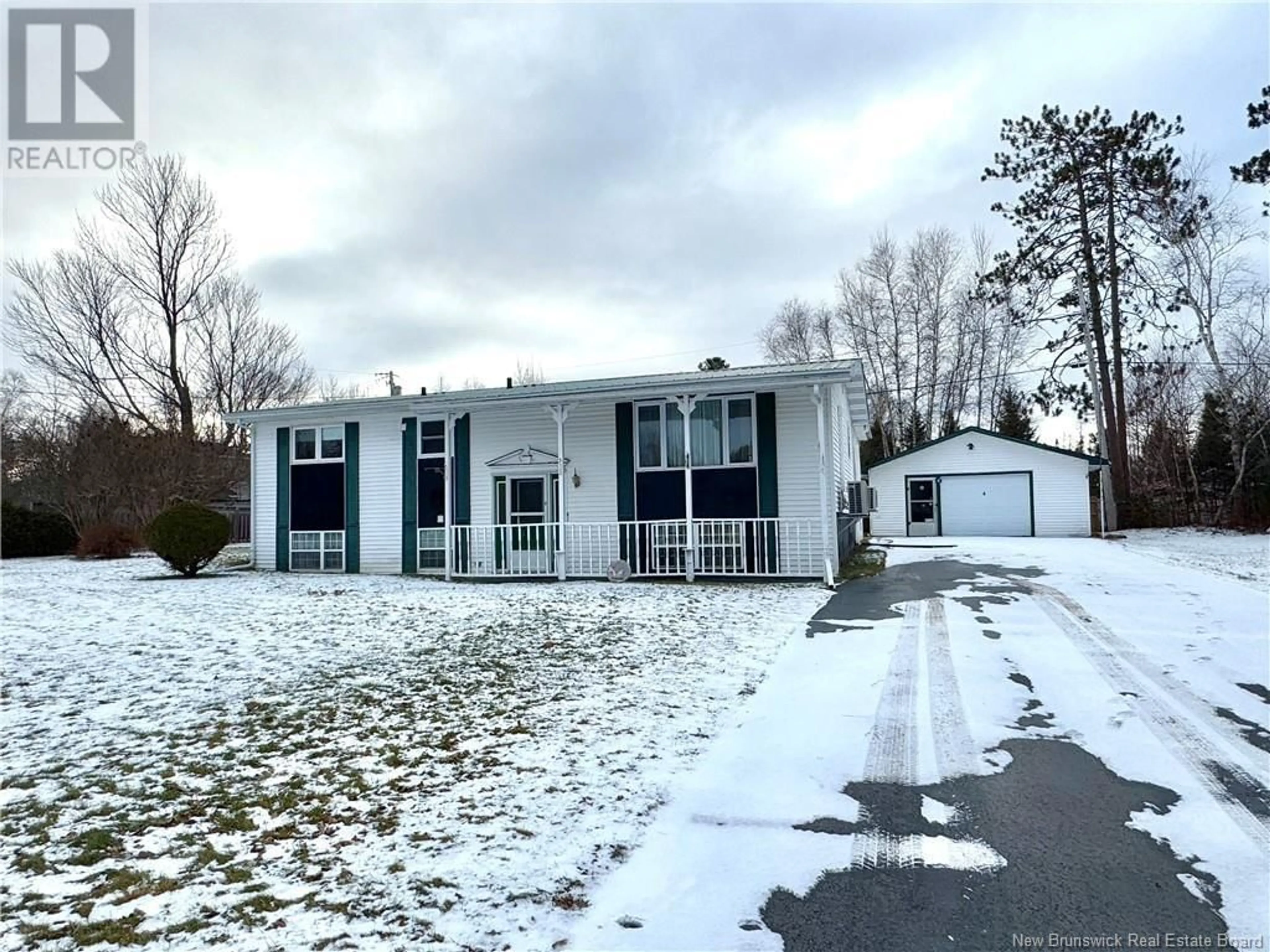 Home with vinyl exterior material, street for 4 Leger Drive, Haneytown New Brunswick E2V3R1