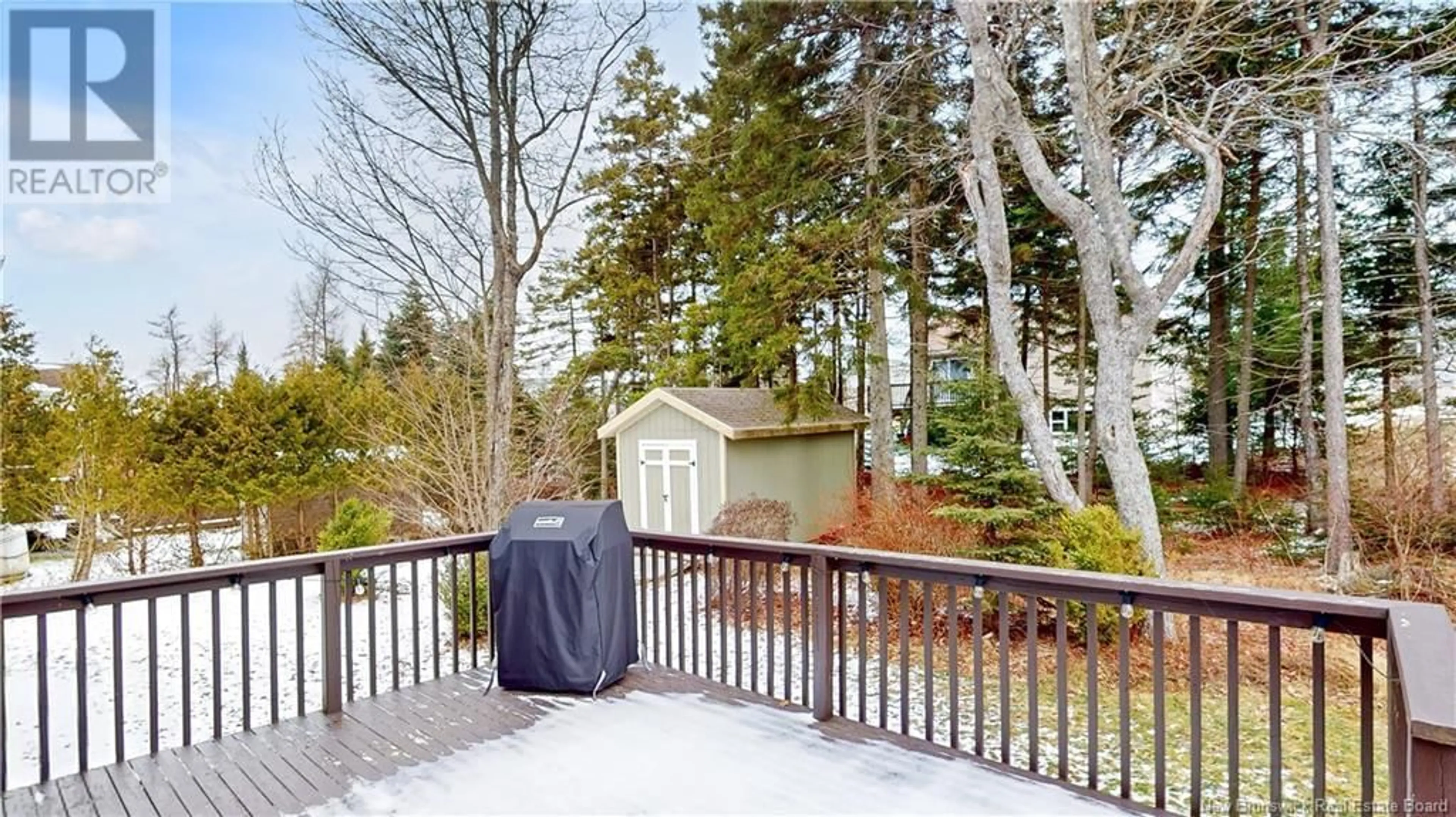 Patio, forest/trees view for 31 Grasmere Avenue, Quispamsis New Brunswick E2E0B5