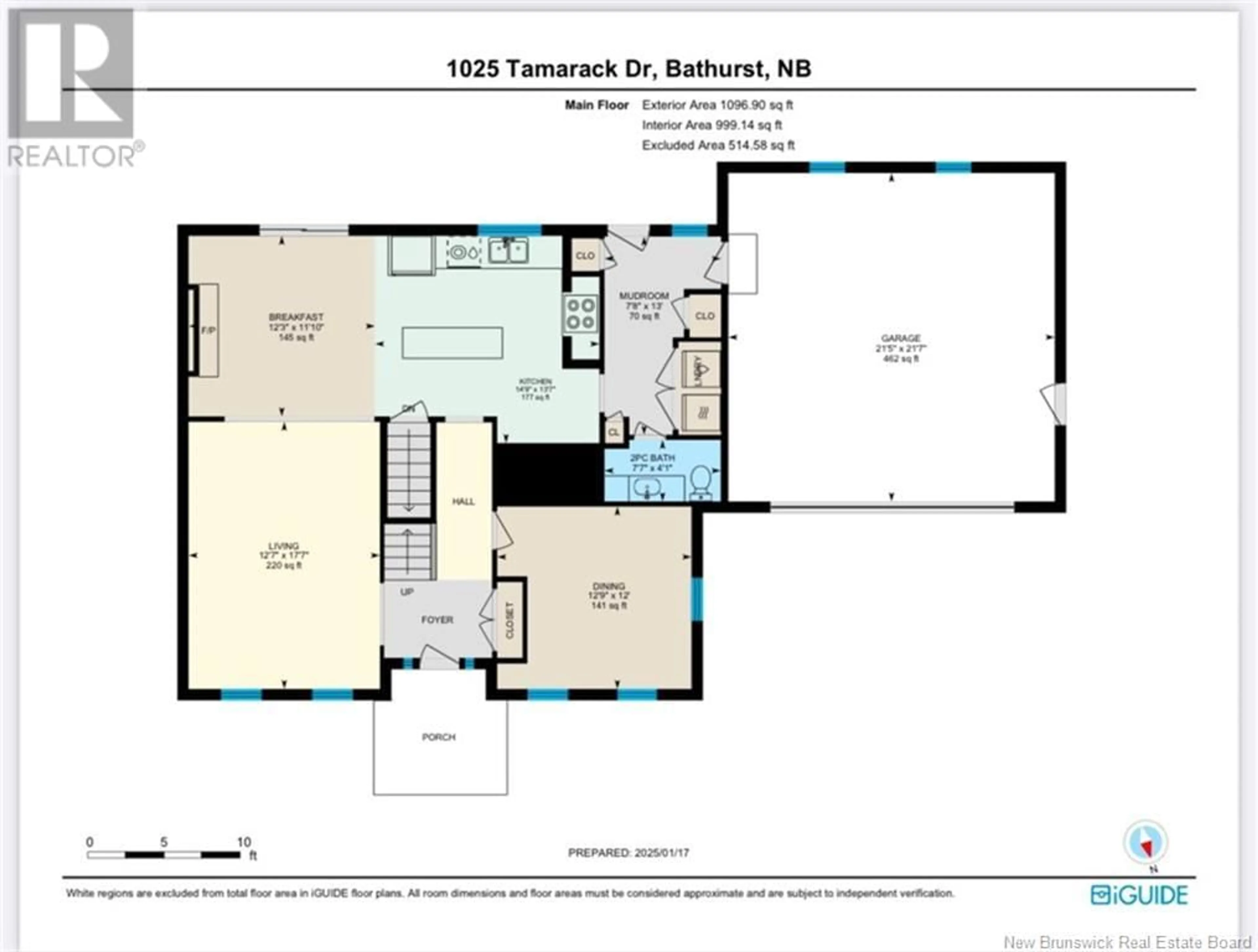 Floor plan for 1025 Tamarack, Bathurst New Brunswick E2A4G1