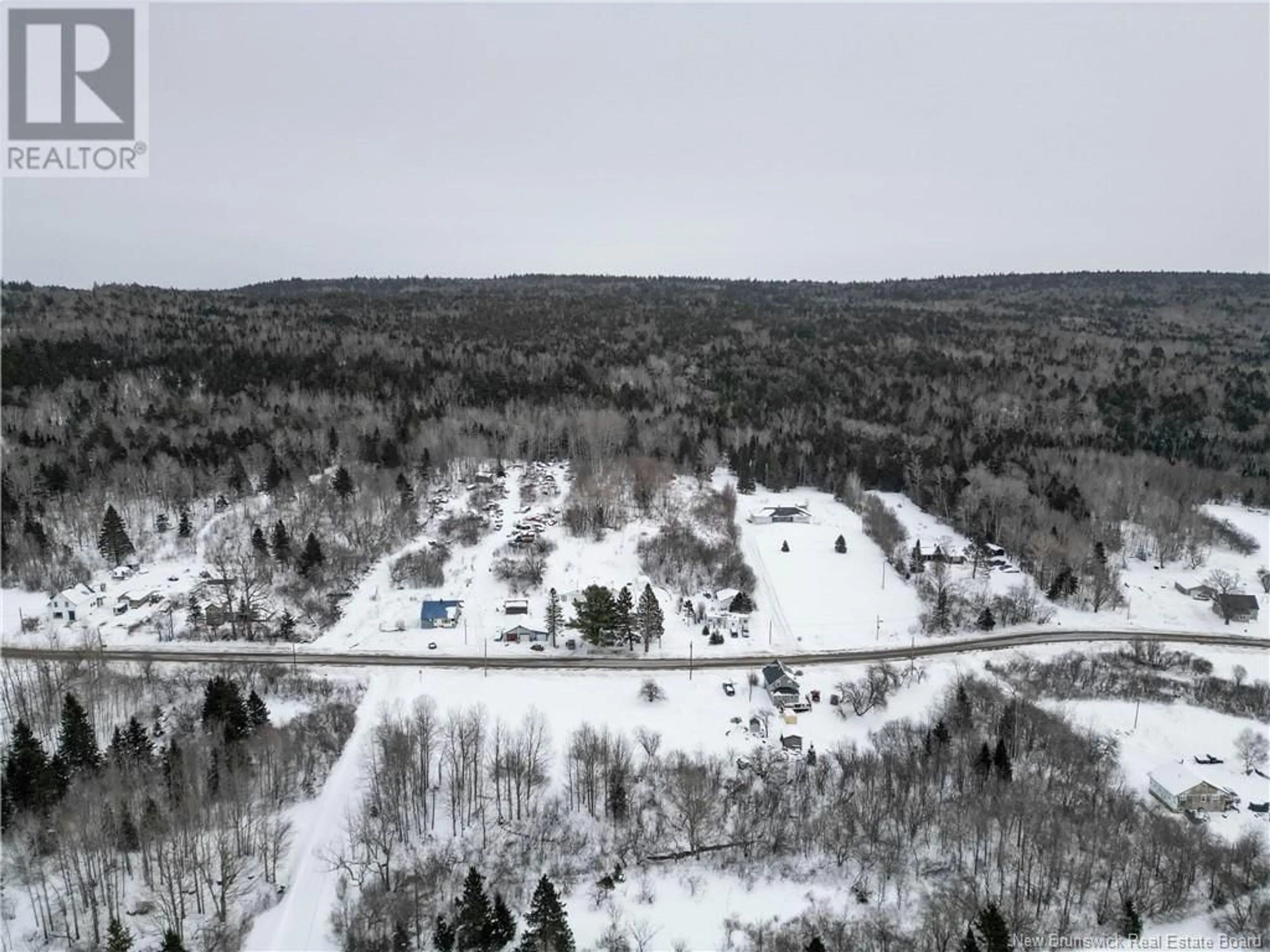 A pic from outside/outdoor area/front of a property/back of a property/a pic from drone, forest/trees view for 401 Albert Mines Road, Albert Mines New Brunswick E4H1R5