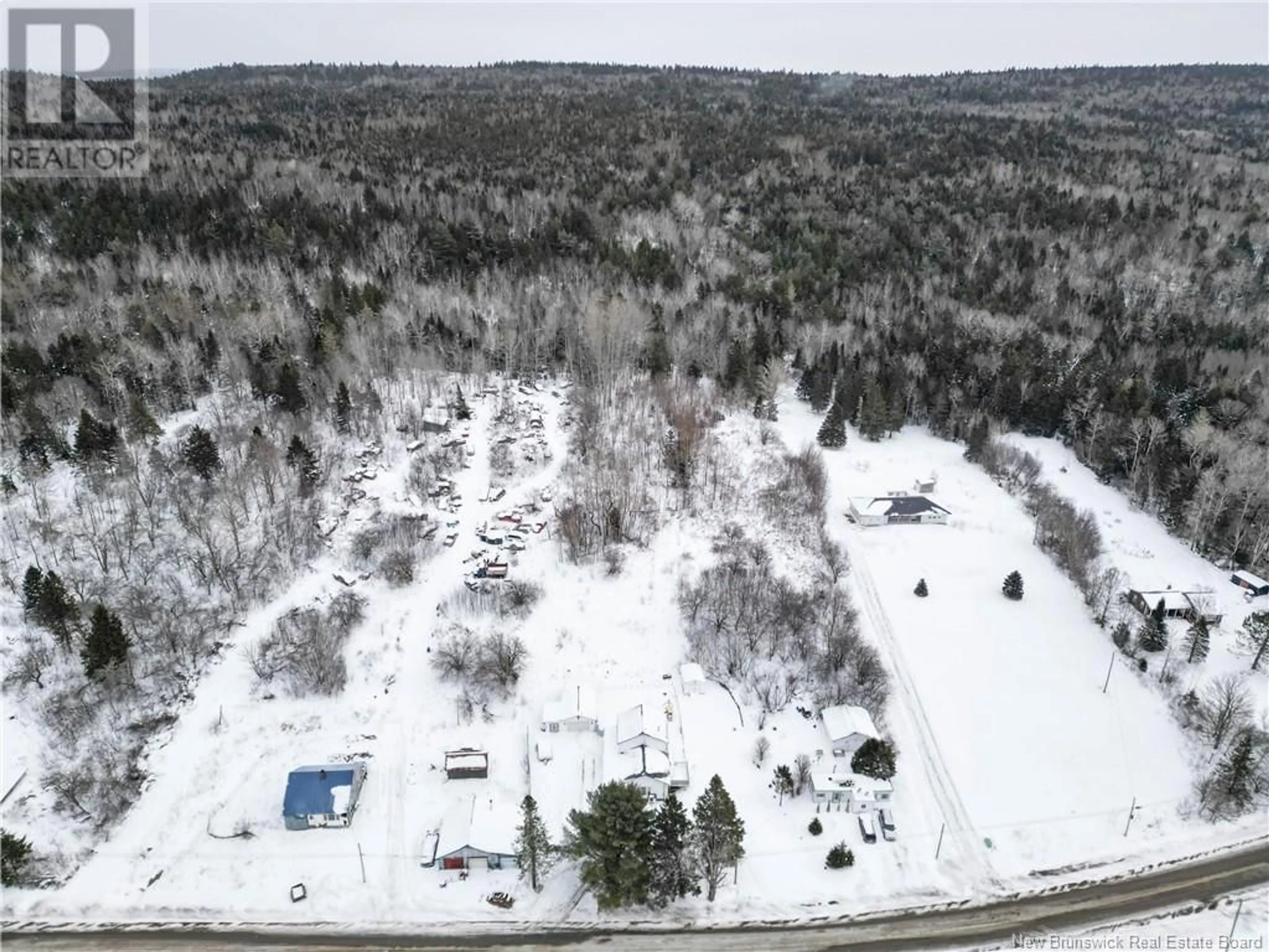 A pic from outside/outdoor area/front of a property/back of a property/a pic from drone, forest/trees view for 401 Albert Mines Road, Albert Mines New Brunswick E4H1R5