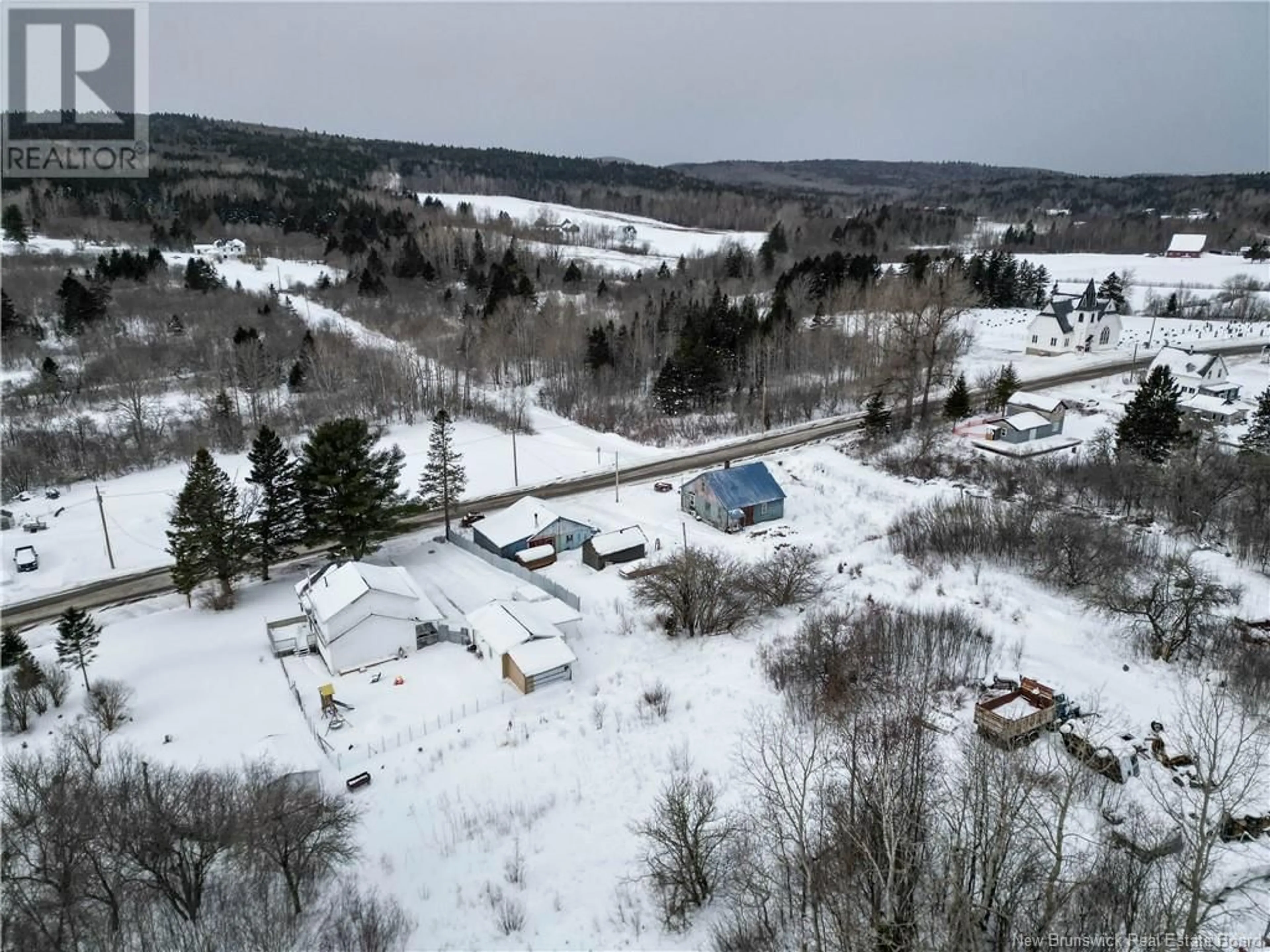 A pic from outside/outdoor area/front of a property/back of a property/a pic from drone, unknown for 401 Albert Mines Road, Albert Mines New Brunswick E4H1R5