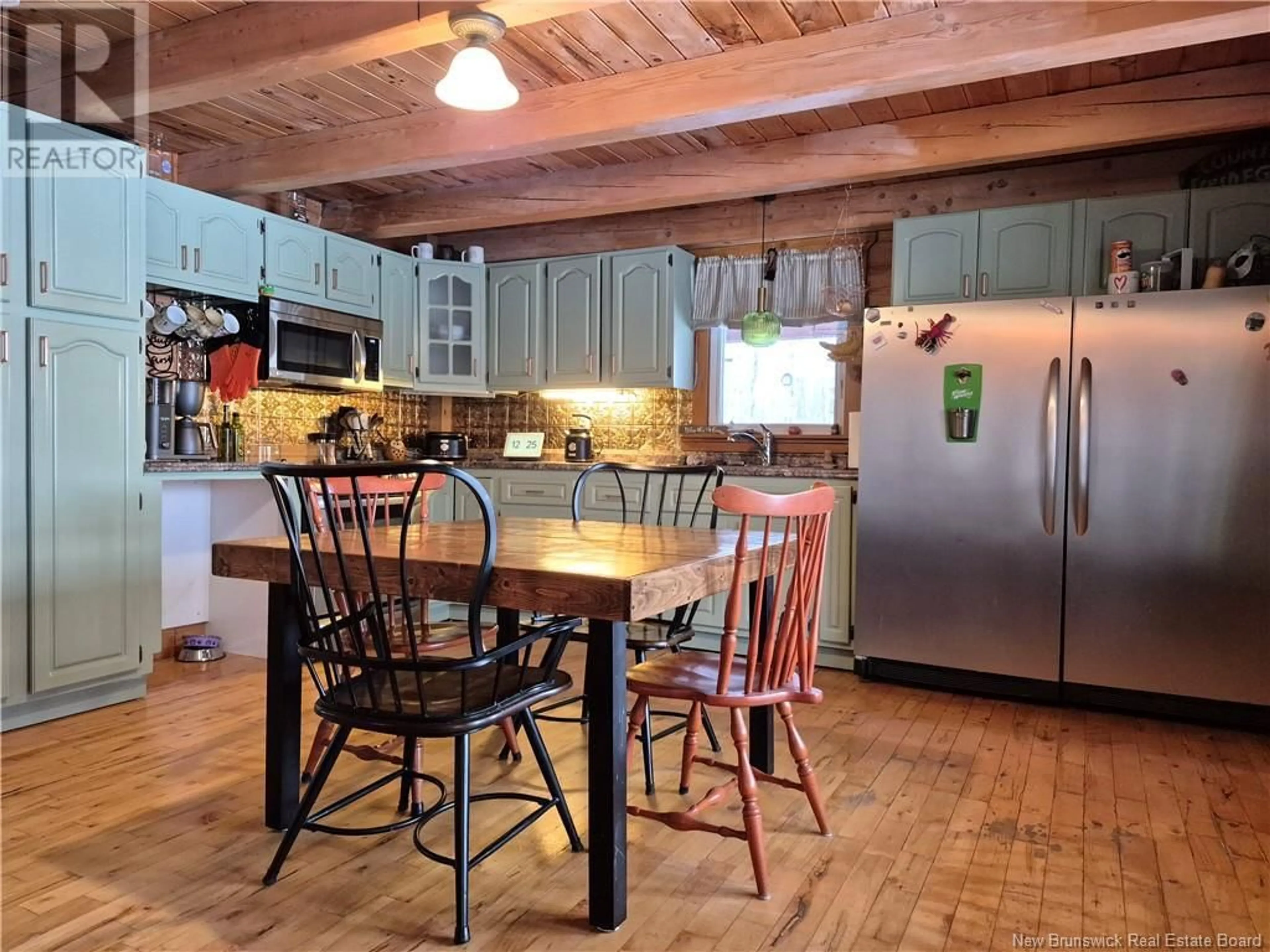 Rustic kitchen, wood/laminate floor for 857 Route 160, Allardville New Brunswick E8L1L1