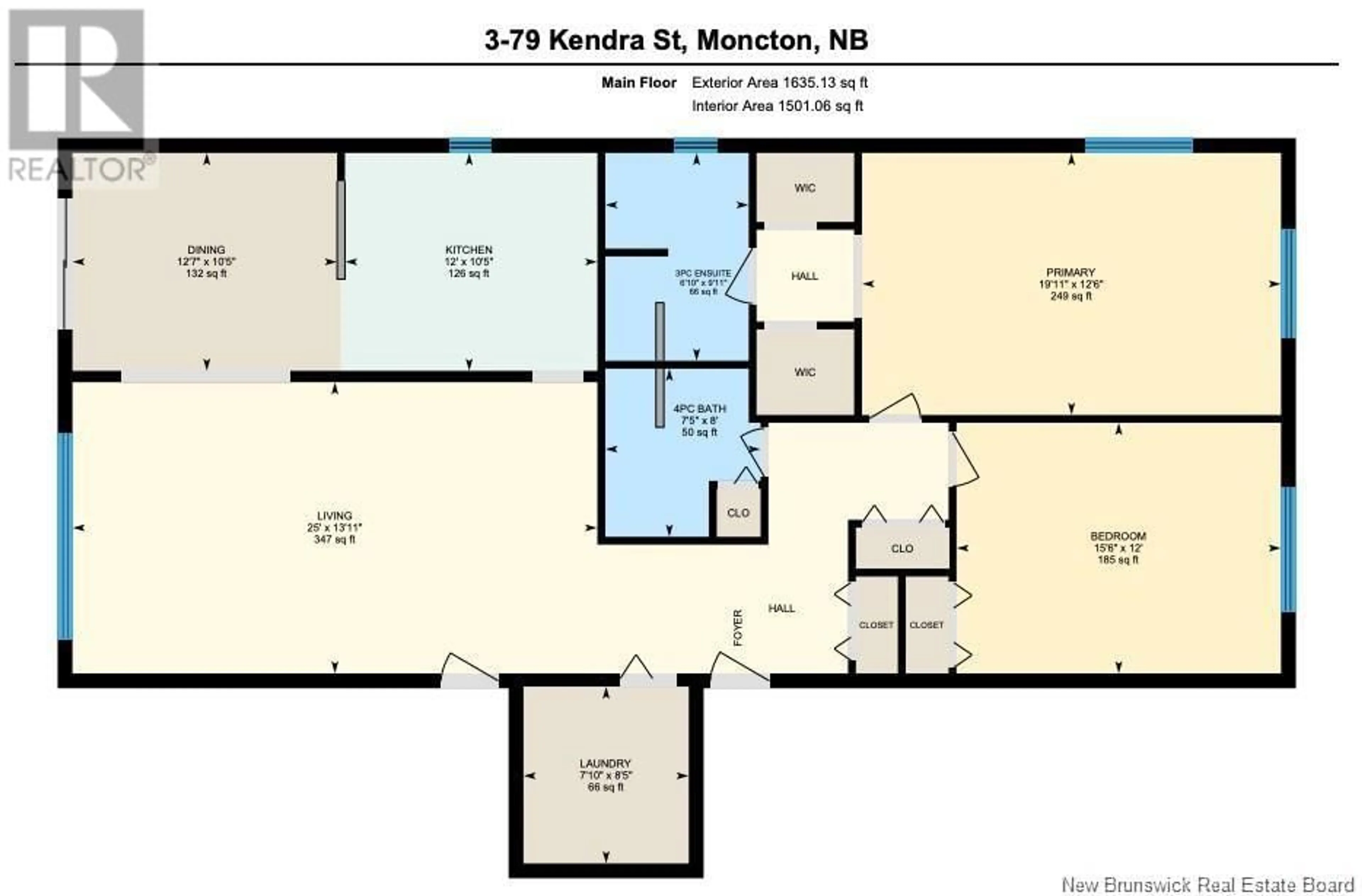 Floor plan for 79 Kendra Street Unit# 3, Moncton New Brunswick E1C8V8