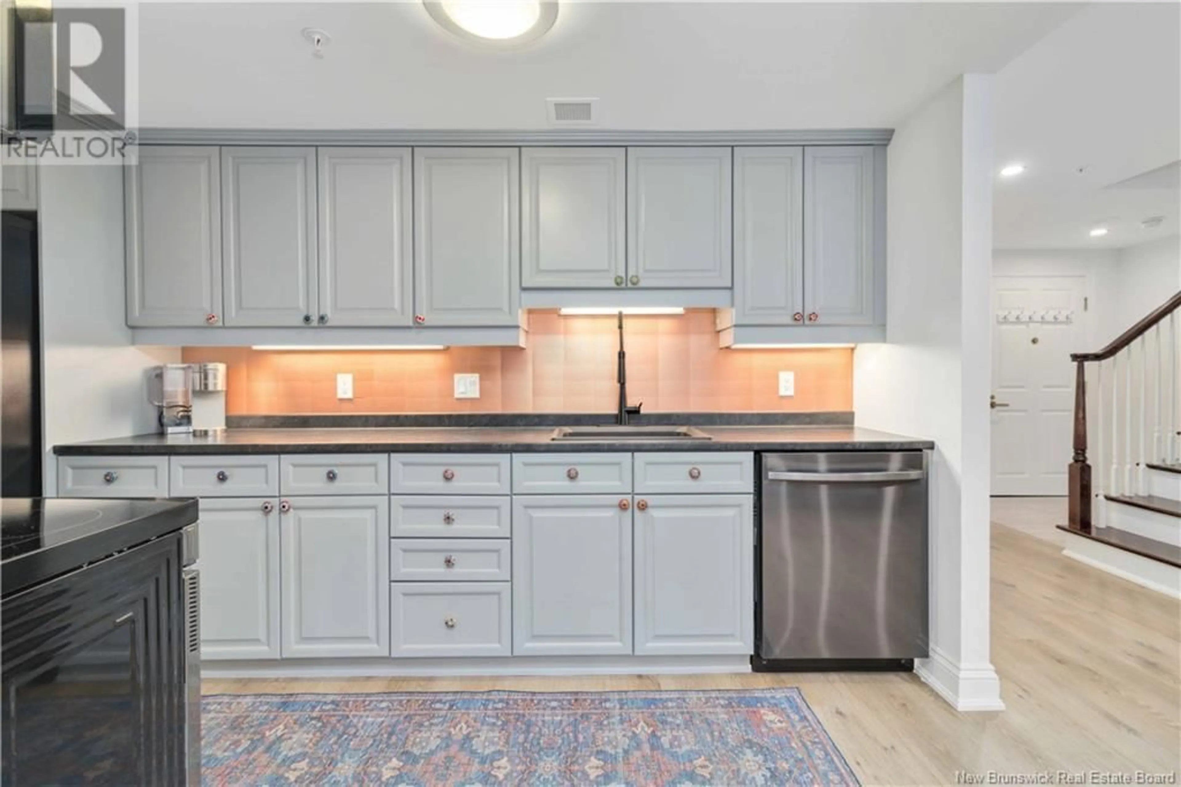 Standard kitchen, ceramic/tile floor for 590 Queen Street Unit# 501, Fredericton New Brunswick E3B7H9