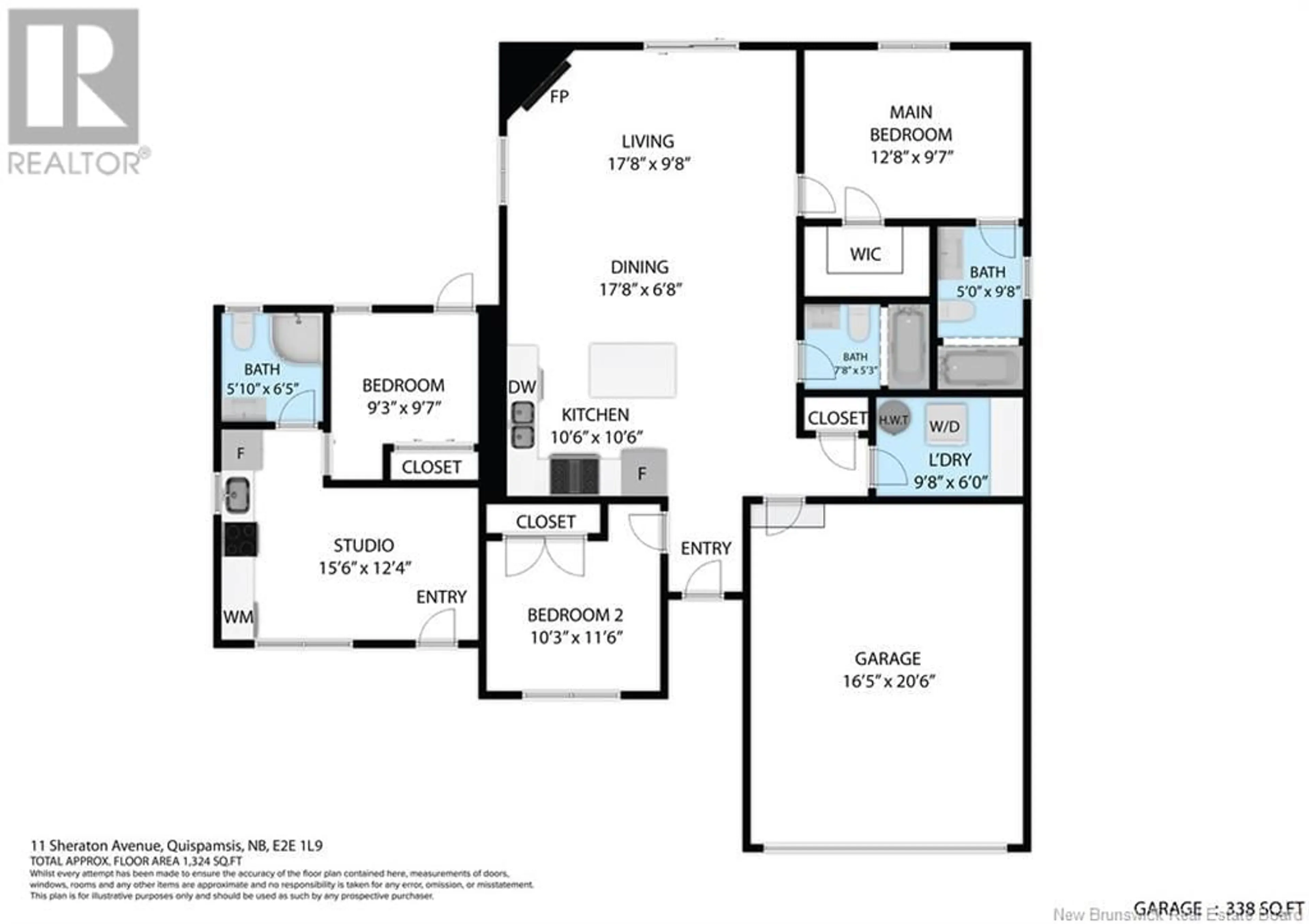 Floor plan for 11 Sheraton Avenue, Quispamsis New Brunswick E2E1L9