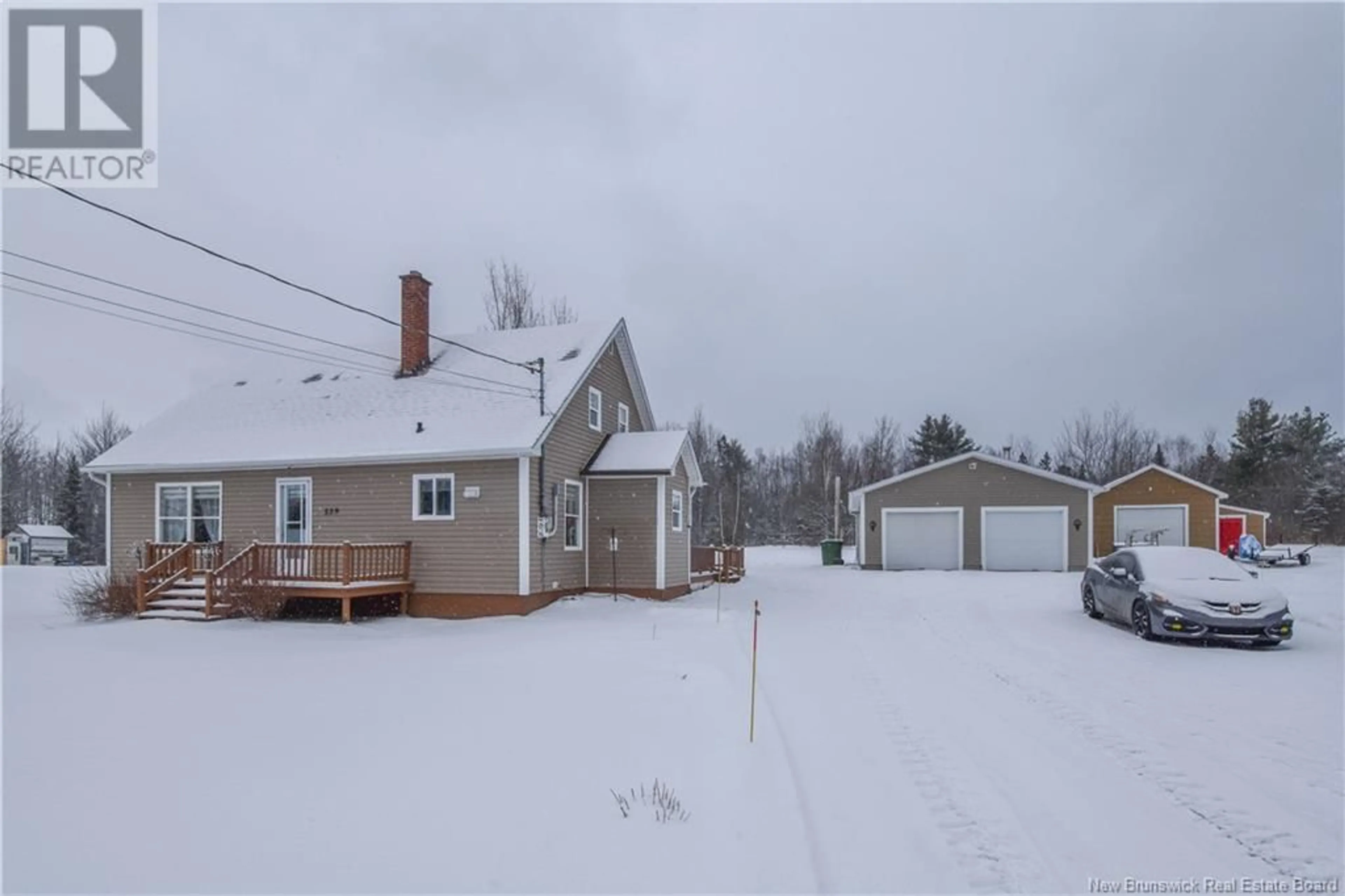 A pic from outside/outdoor area/front of a property/back of a property/a pic from drone, street for 539 Saint-Amateur Road, Trudel New Brunswick E8R1P3