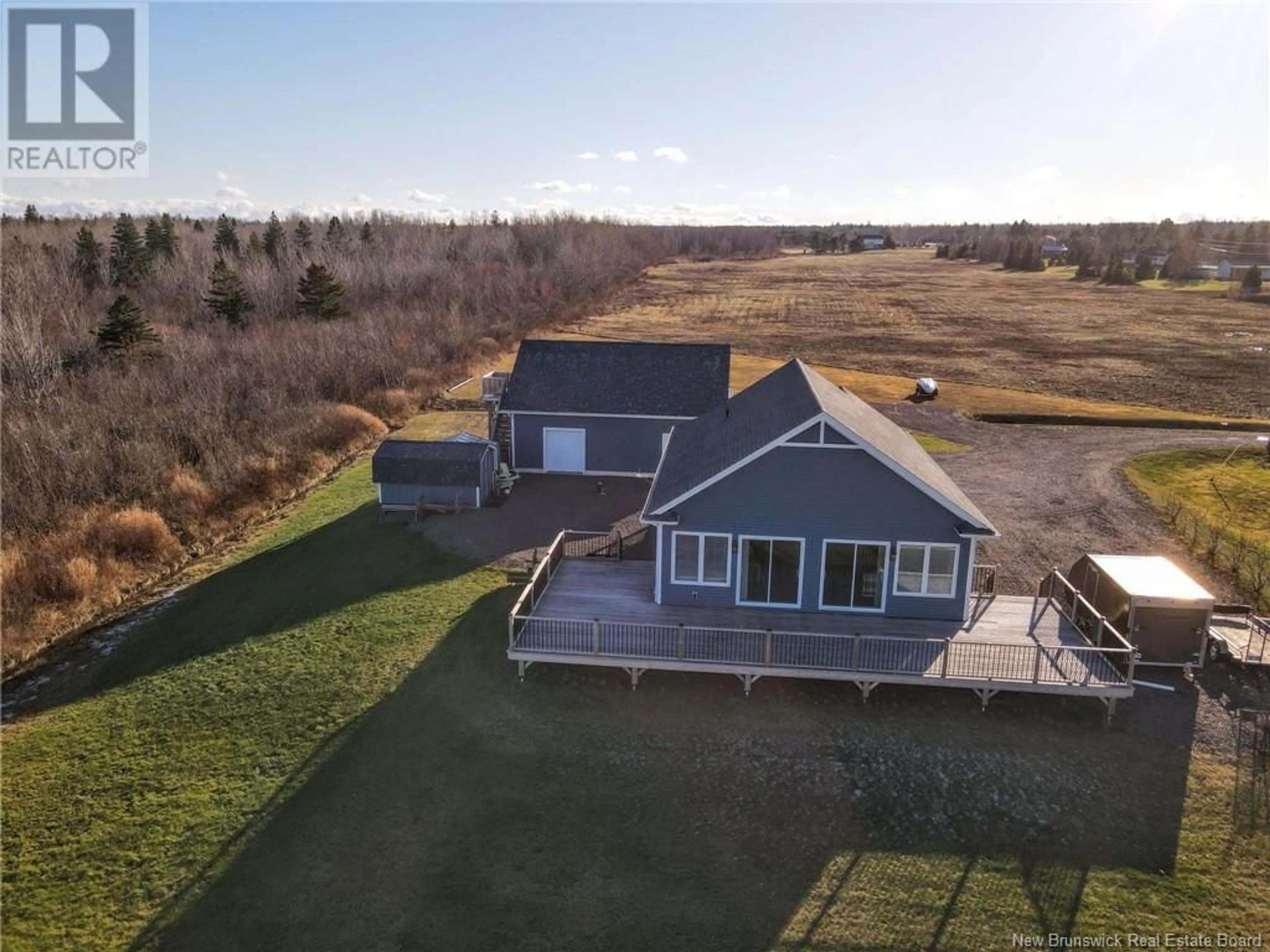 A pic from outside/outdoor area/front of a property/back of a property/a pic from drone, water/lake/river/ocean view for 144 BELLE-COTE, Grande-Digue New Brunswick E4R1X3