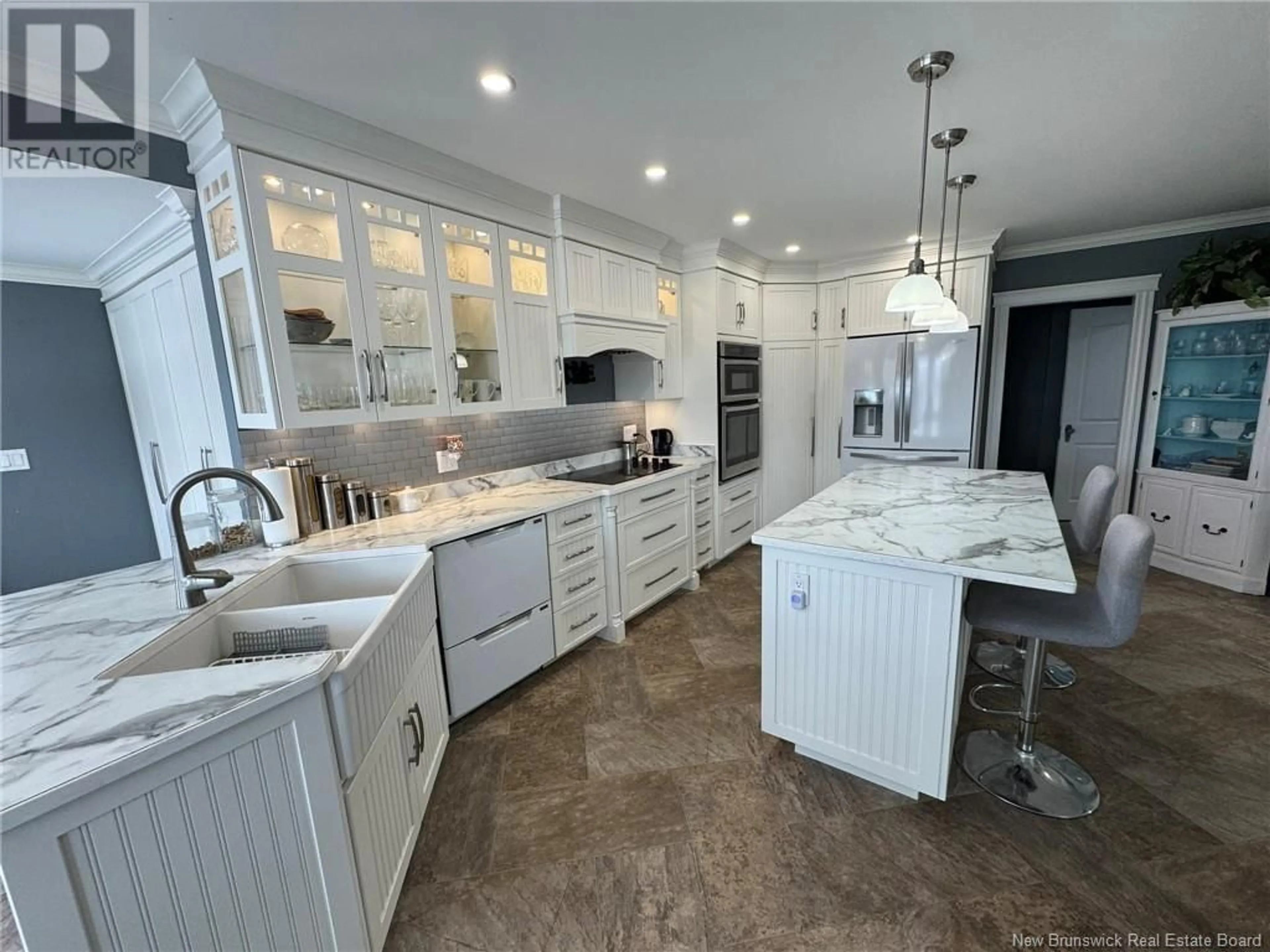 Open concept kitchen, ceramic/tile floor for 10 Hartland Bridge Hill Road, Somerville New Brunswick E7P2S6