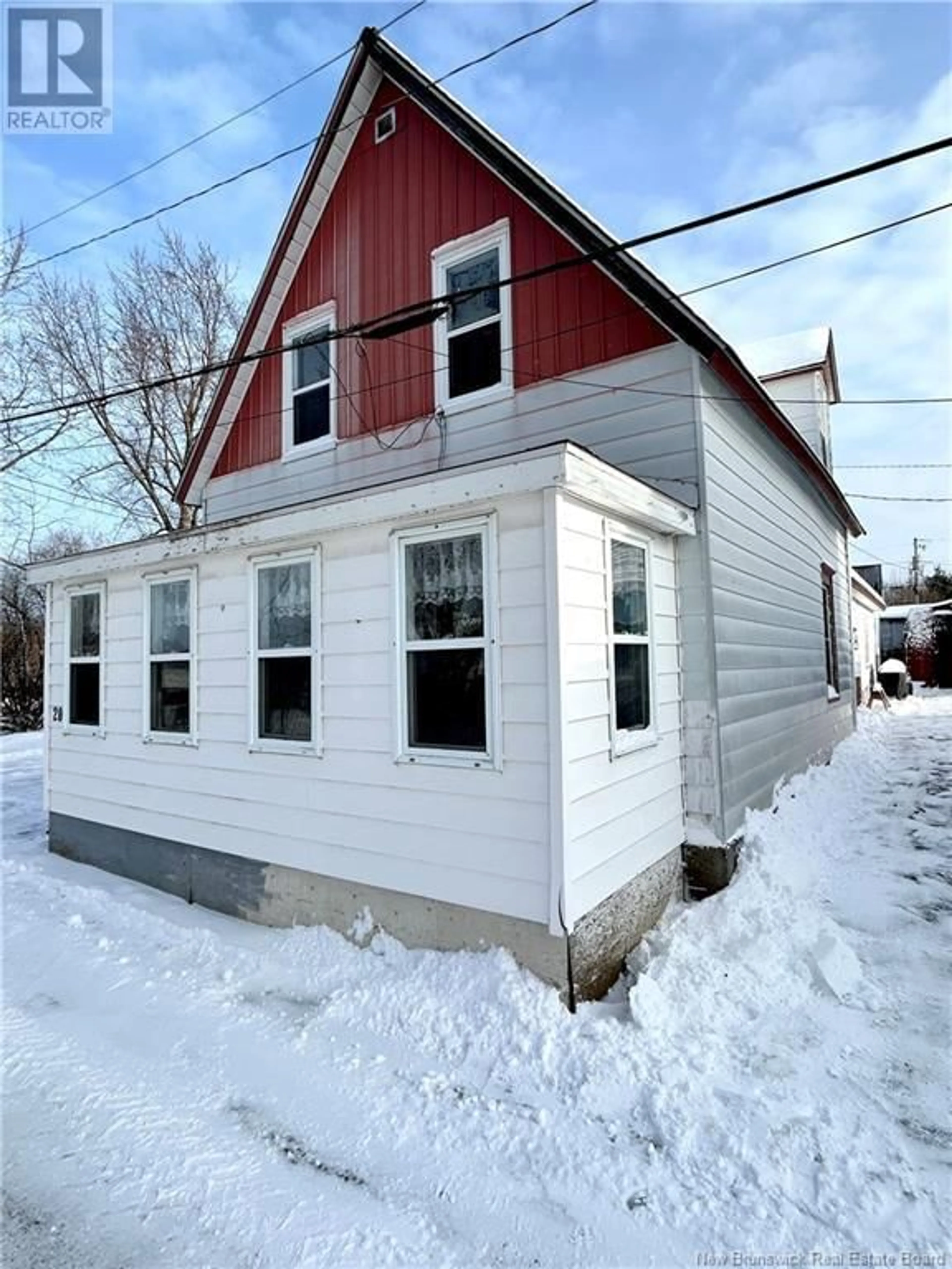 Home with vinyl exterior material, street for 20 Buckley Lane, Miramichi New Brunswick E1N1E5