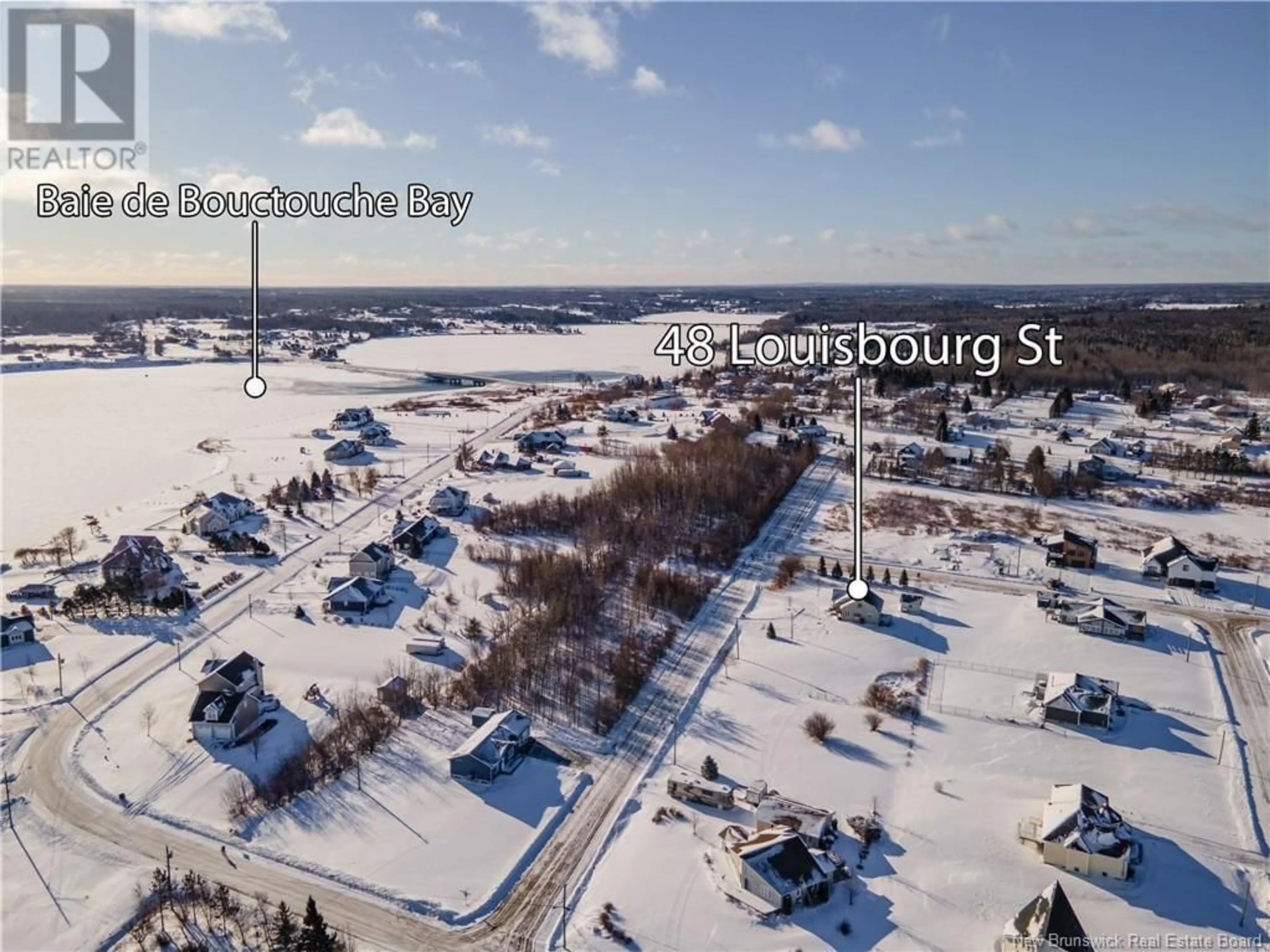 A pic from outside/outdoor area/front of a property/back of a property/a pic from drone, street for 48 LOUIS-BOURG STREET, Bouctouche New Brunswick E4S3N7