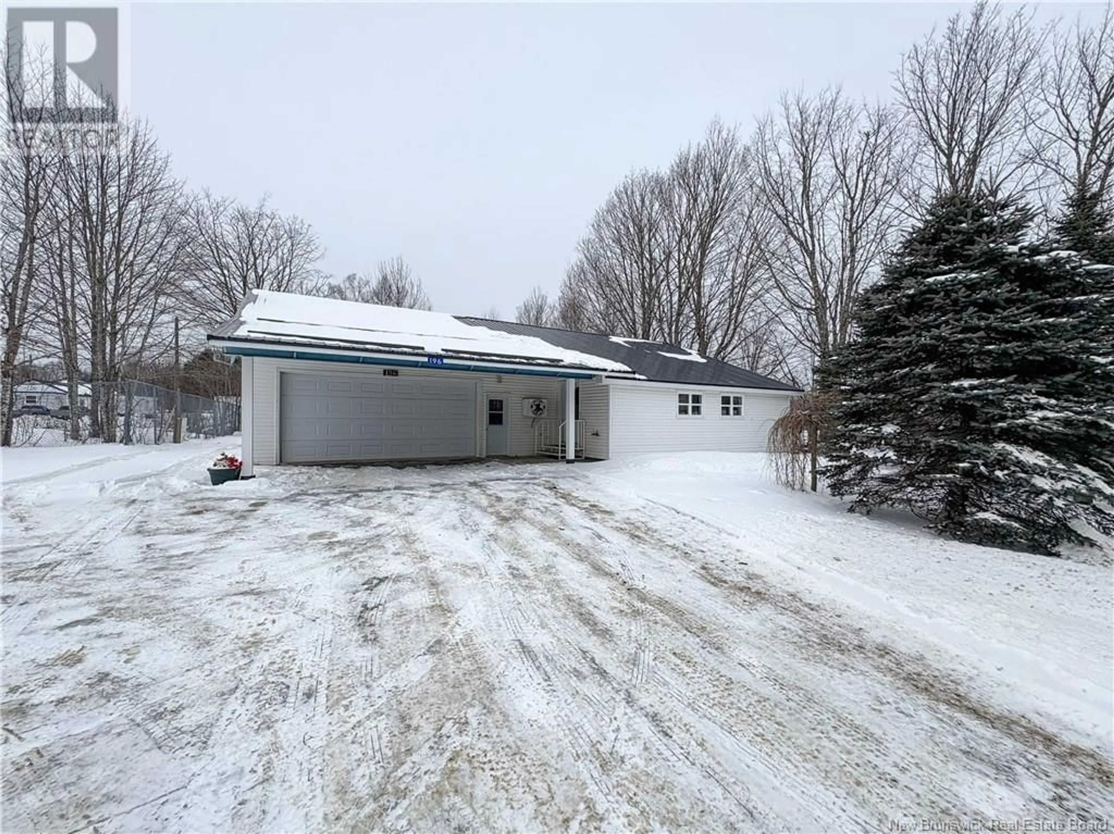 A pic from outside/outdoor area/front of a property/back of a property/a pic from drone, street for 196 Main Street, Canterbury New Brunswick E6H1M5