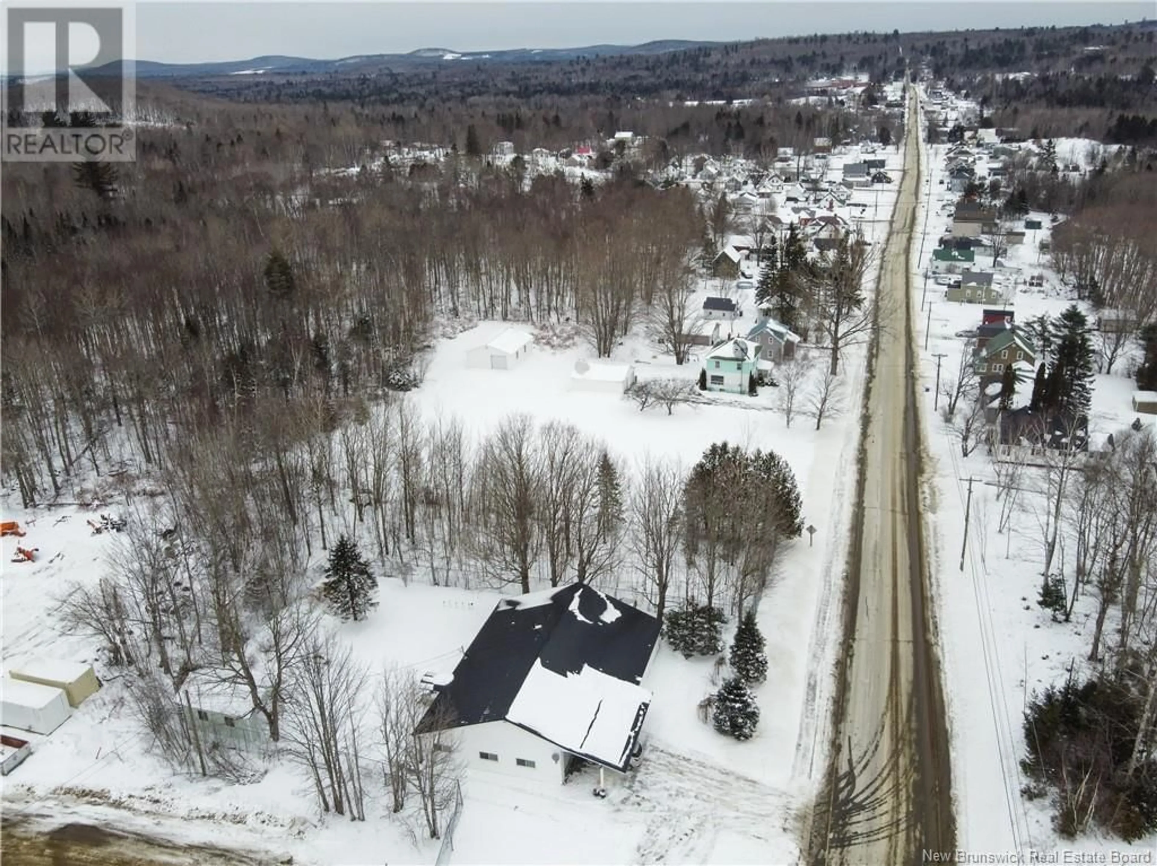 A pic from outside/outdoor area/front of a property/back of a property/a pic from drone, unknown for 196 Main Street, Canterbury New Brunswick E6H1M5