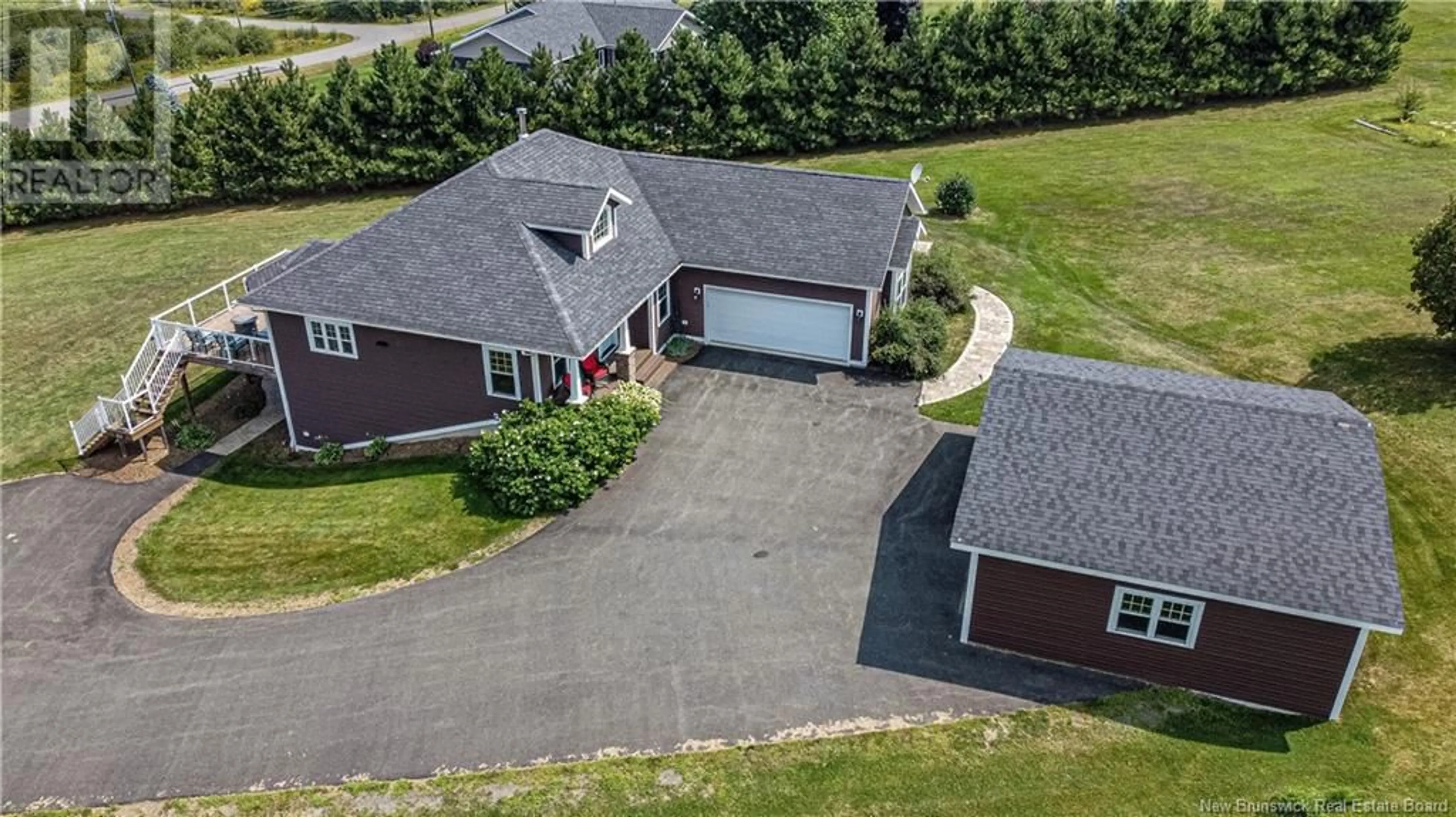 A pic from outside/outdoor area/front of a property/back of a property/a pic from drone, unknown for 100 Keenan Drive, Bedell New Brunswick E7M5C7