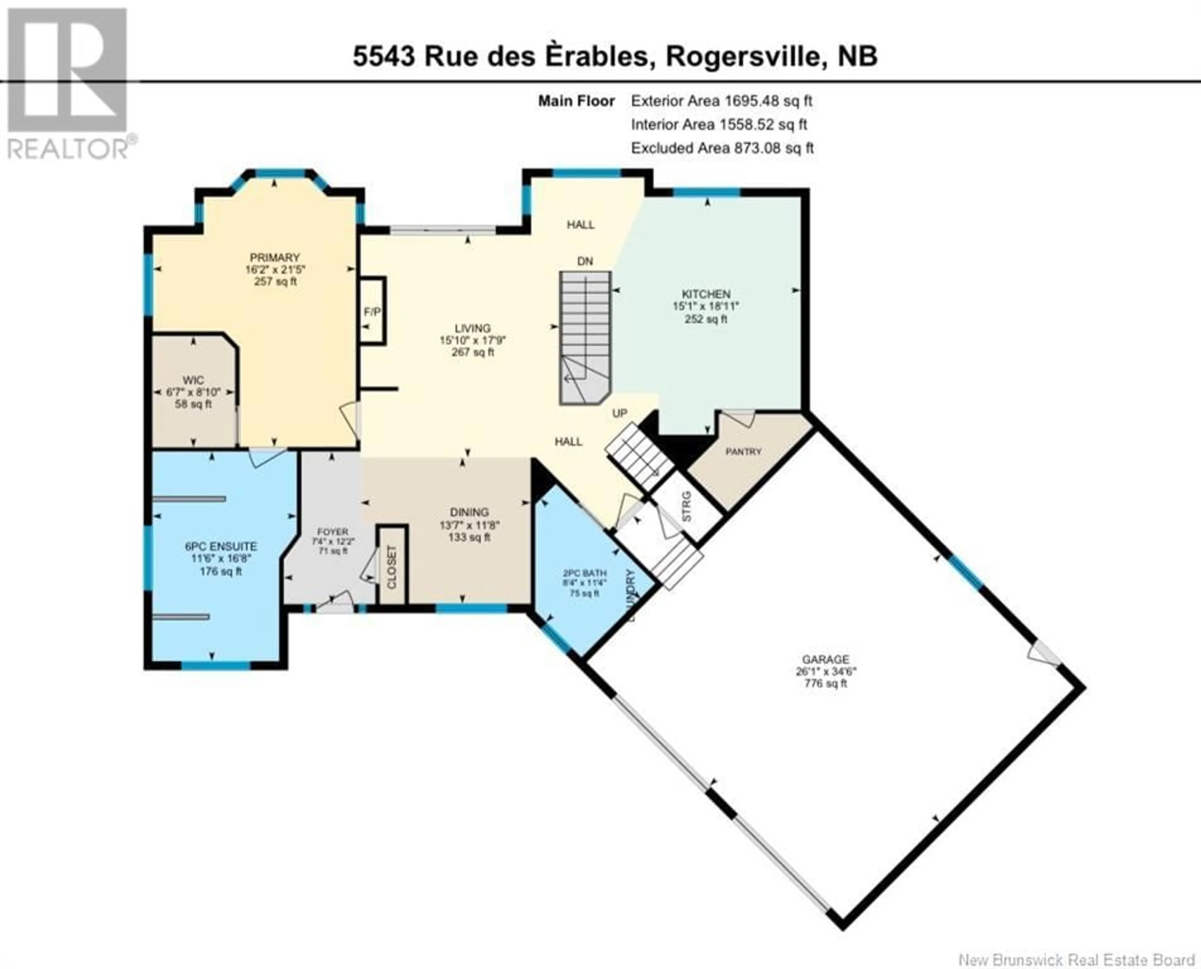 Floor plan for 5543 Des Erables, Rogersville New Brunswick E4Y1K5