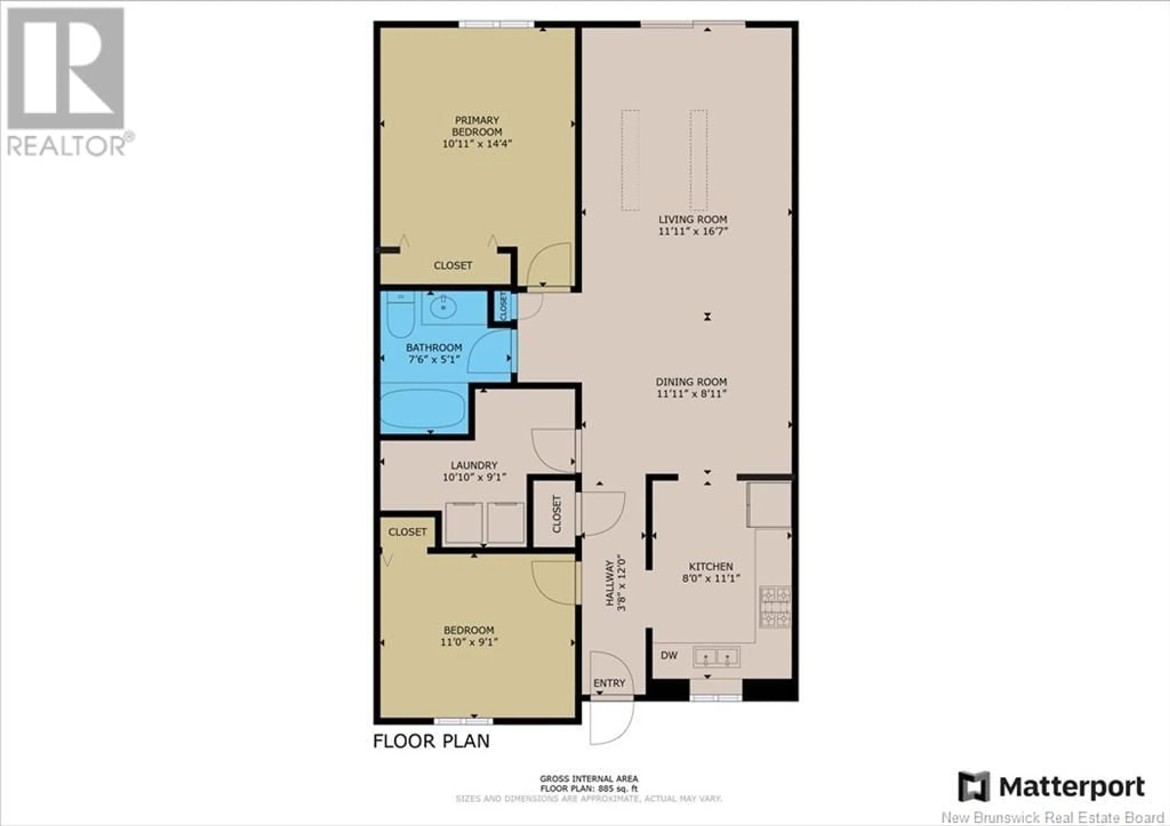 Floor plan for 50 McAuley Drive Unit# 5, Moncton New Brunswick E1A6R2