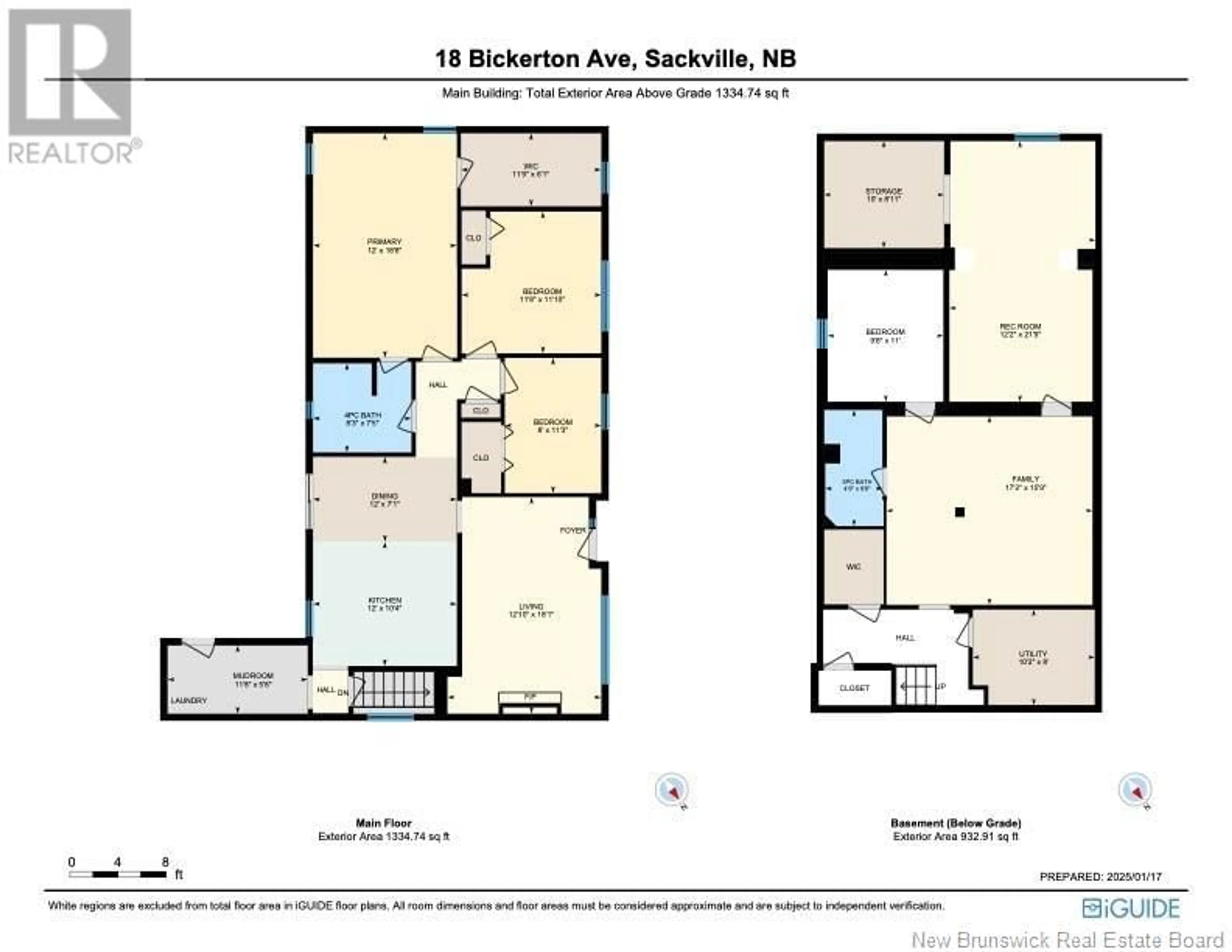 Floor plan for 18 Bickerton Avenue, Sackville New Brunswick E4L3M7