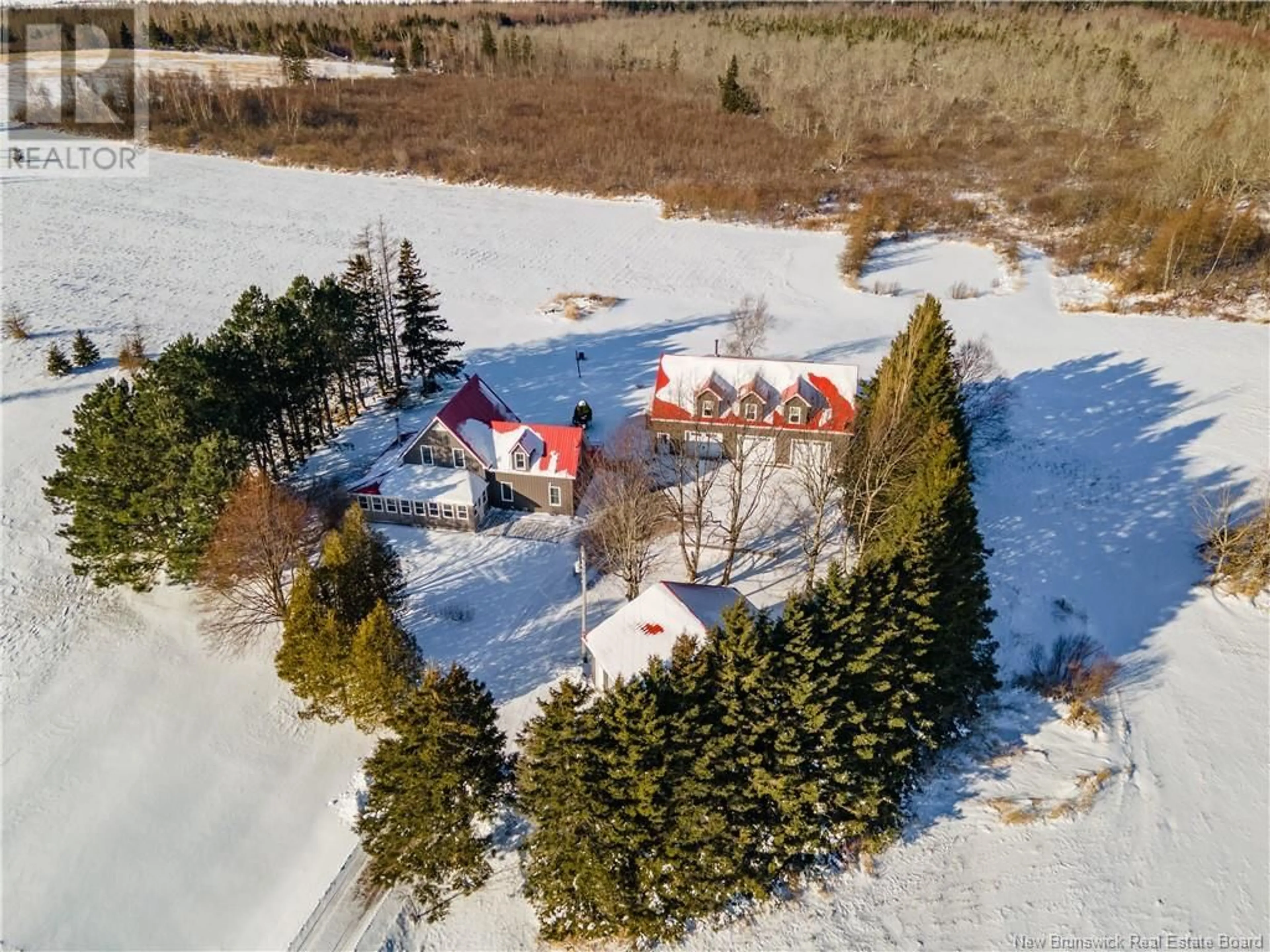 A pic from outside/outdoor area/front of a property/back of a property/a pic from drone, water/lake/river/ocean view for 2069 ROUTE 955, Little Shemogue New Brunswick E4M3K2