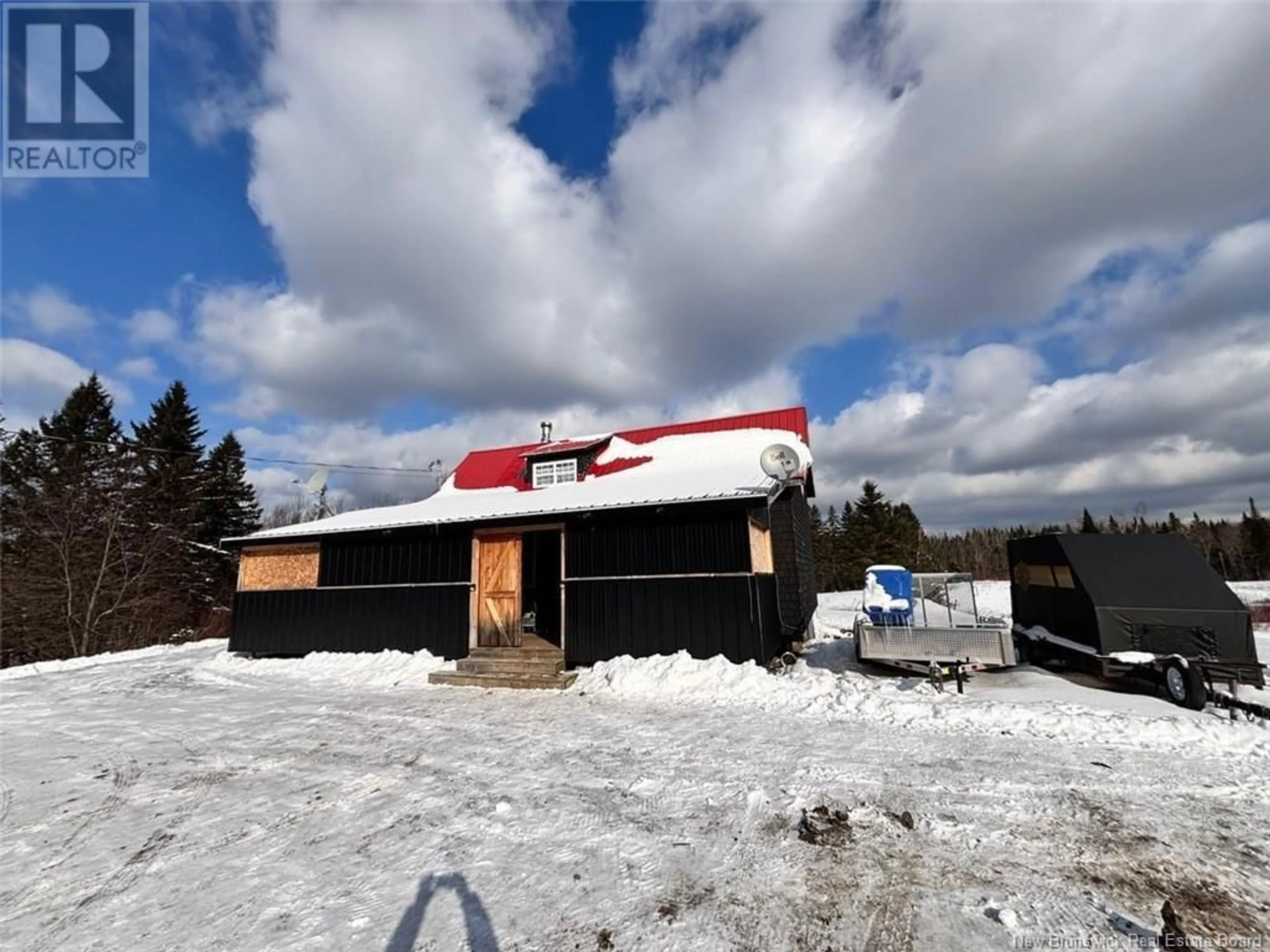 A pic from outside/outdoor area/front of a property/back of a property/a pic from drone, building for 432 Scott Siding Road, Scott Siding New Brunswick E5H1W2