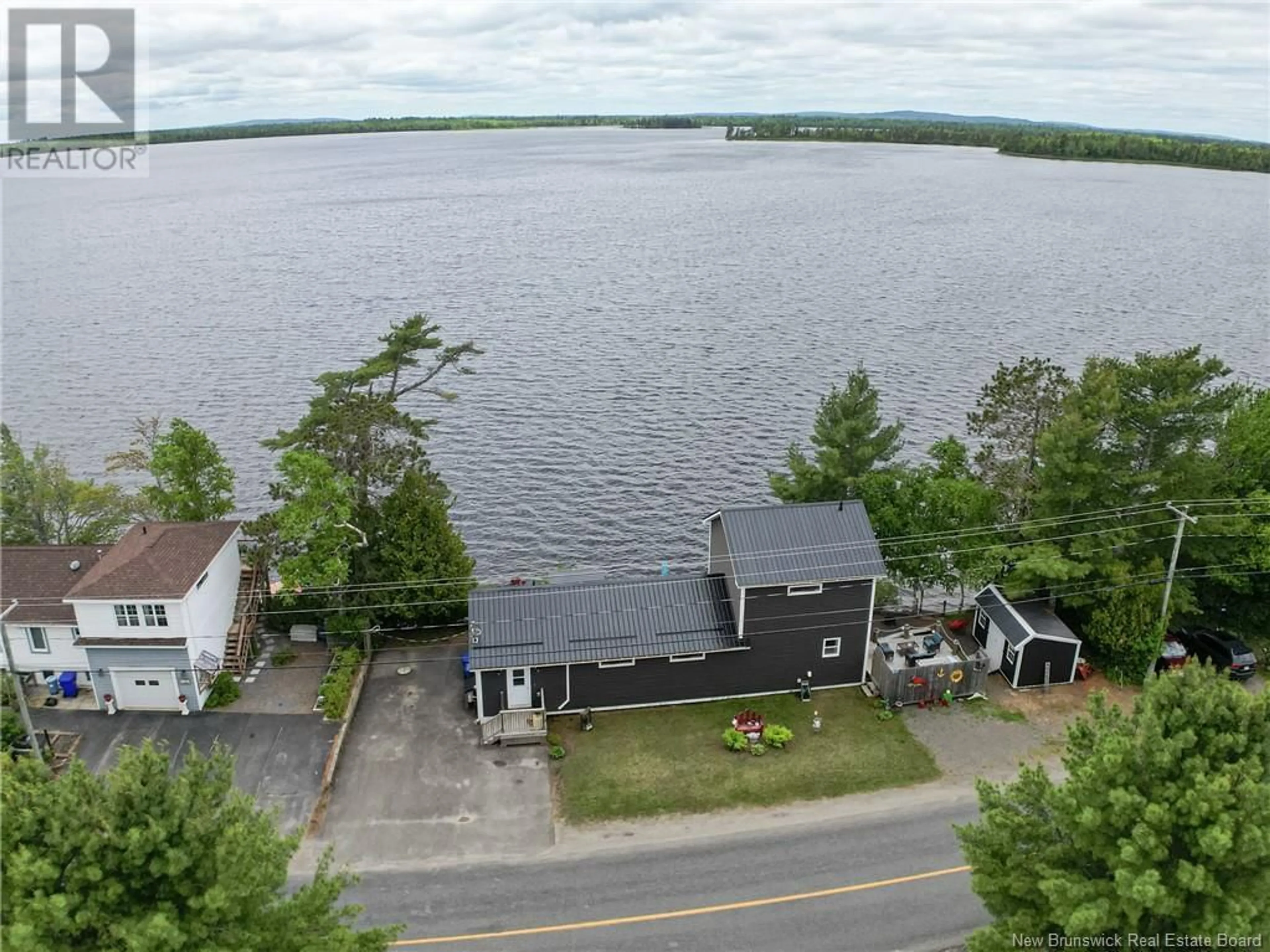 A pic from outside/outdoor area/front of a property/back of a property/a pic from drone, water/lake/river/ocean view for 237 RTE 636, Harvey New Brunswick E6K1A9