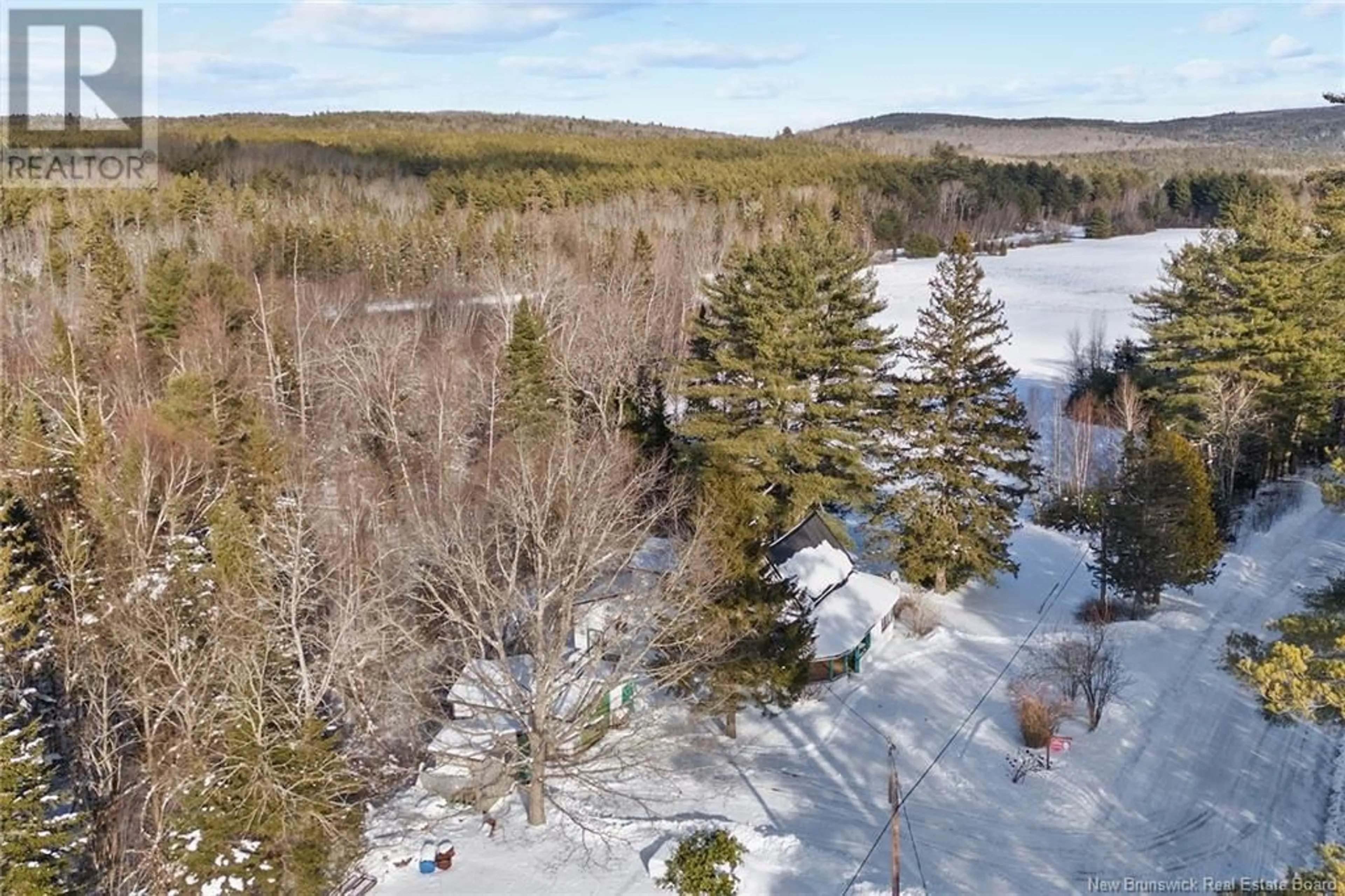 A pic from outside/outdoor area/front of a property/back of a property/a pic from drone, forest/trees view for 5 CLARENDON LOOP Lane, Clarendon New Brunswick E5K4C4