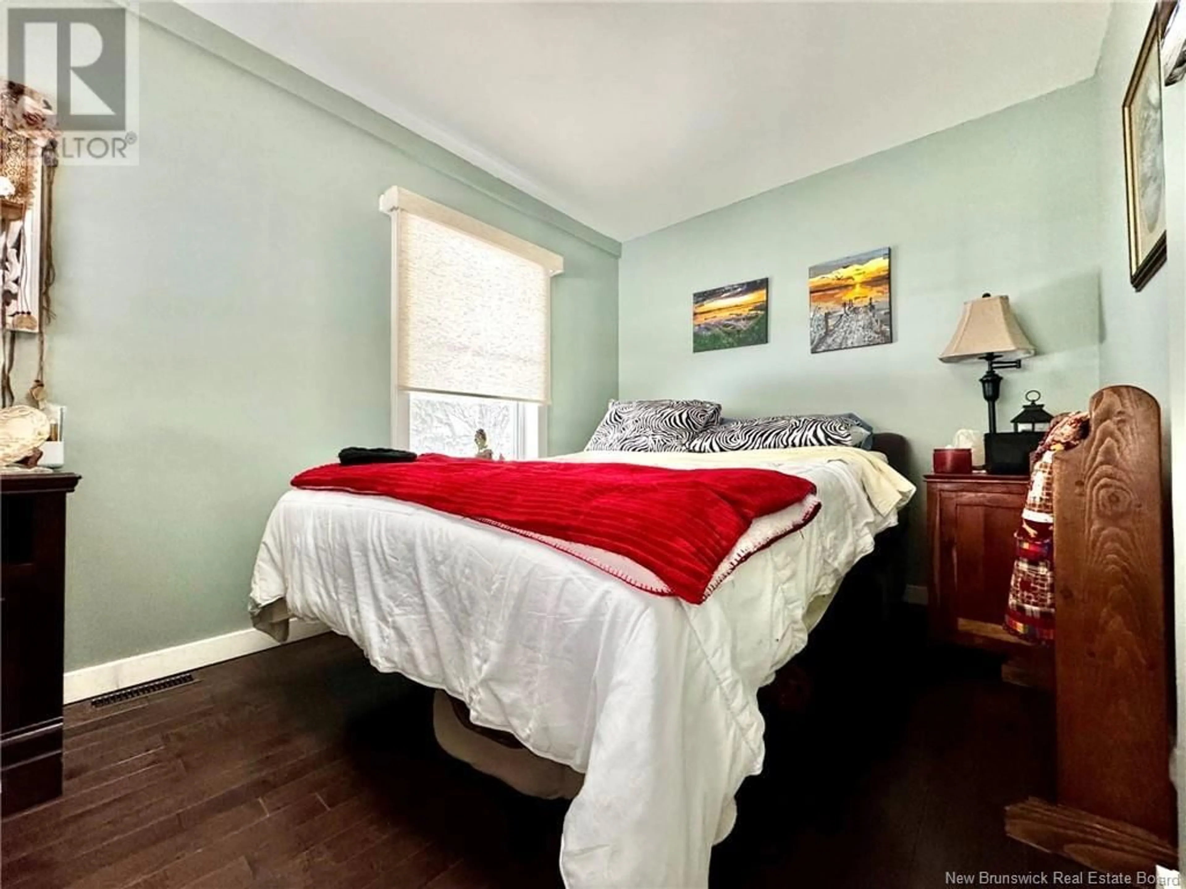 Bedroom with bed, wood/laminate floor for 242 Northwest Road, Sunny Corner New Brunswick E9E1K8