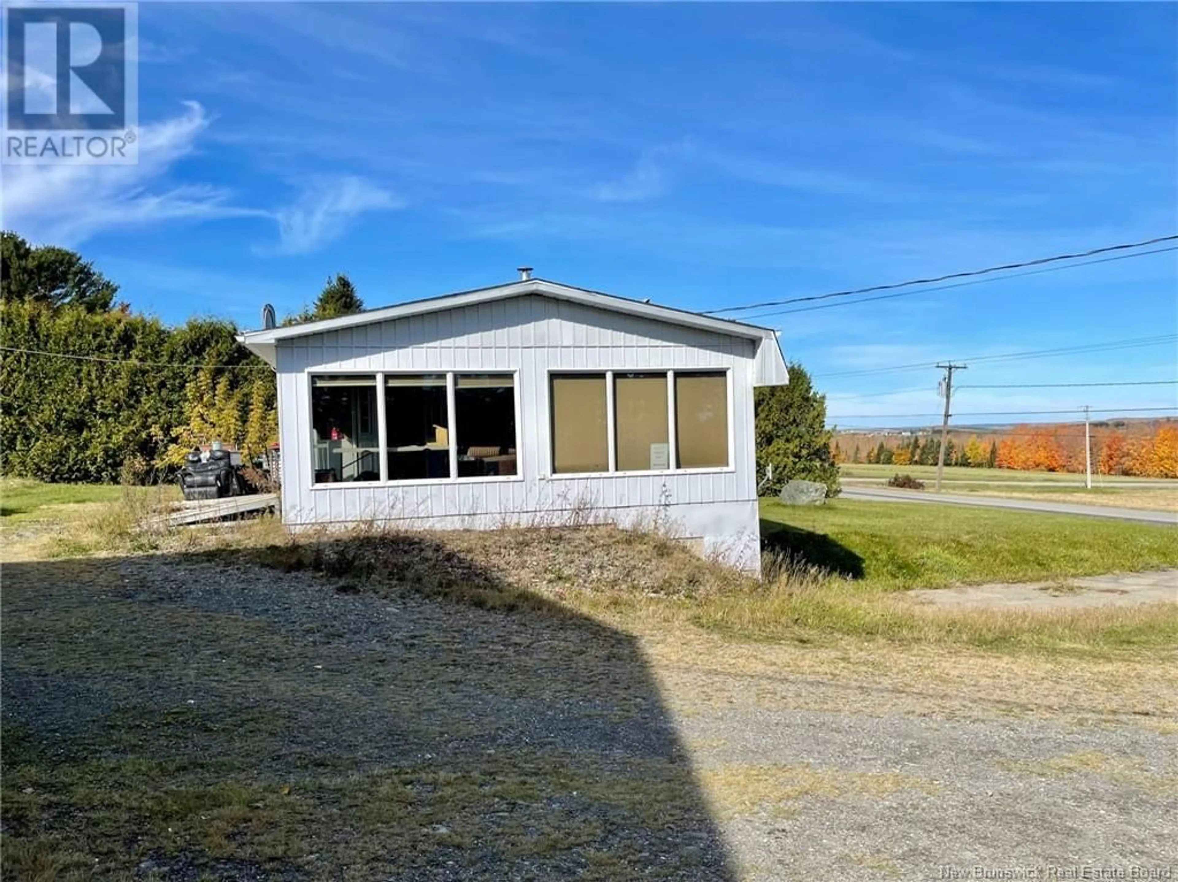 A pic from outside/outdoor area/front of a property/back of a property/a pic from drone, building for 355 Price Road, Drummond New Brunswick E3Y2A8