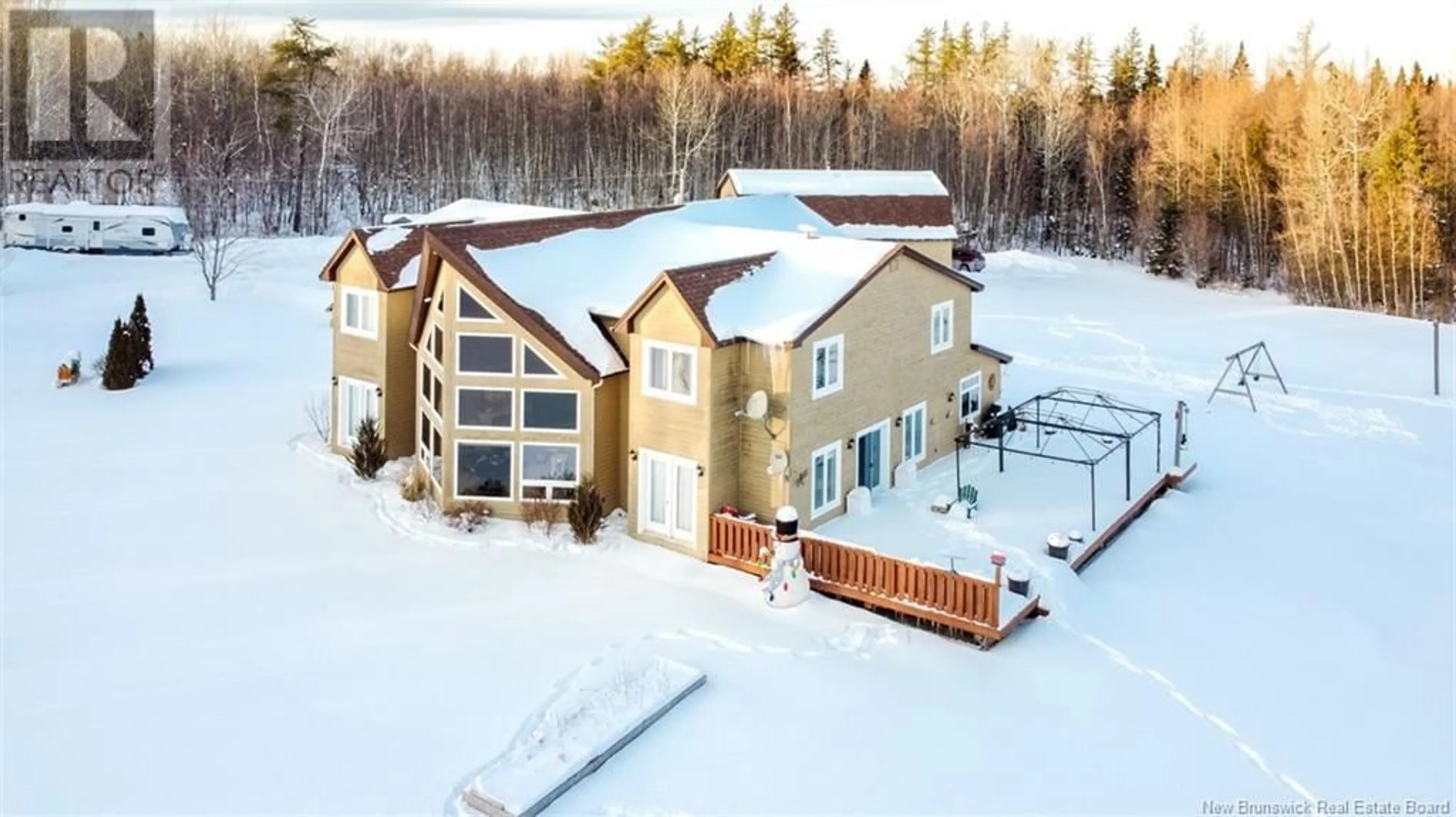 A pic from outside/outdoor area/front of a property/back of a property/a pic from drone, forest/trees view for 4113 ROUTE 126, Indian Mountain New Brunswick E1G2Z4