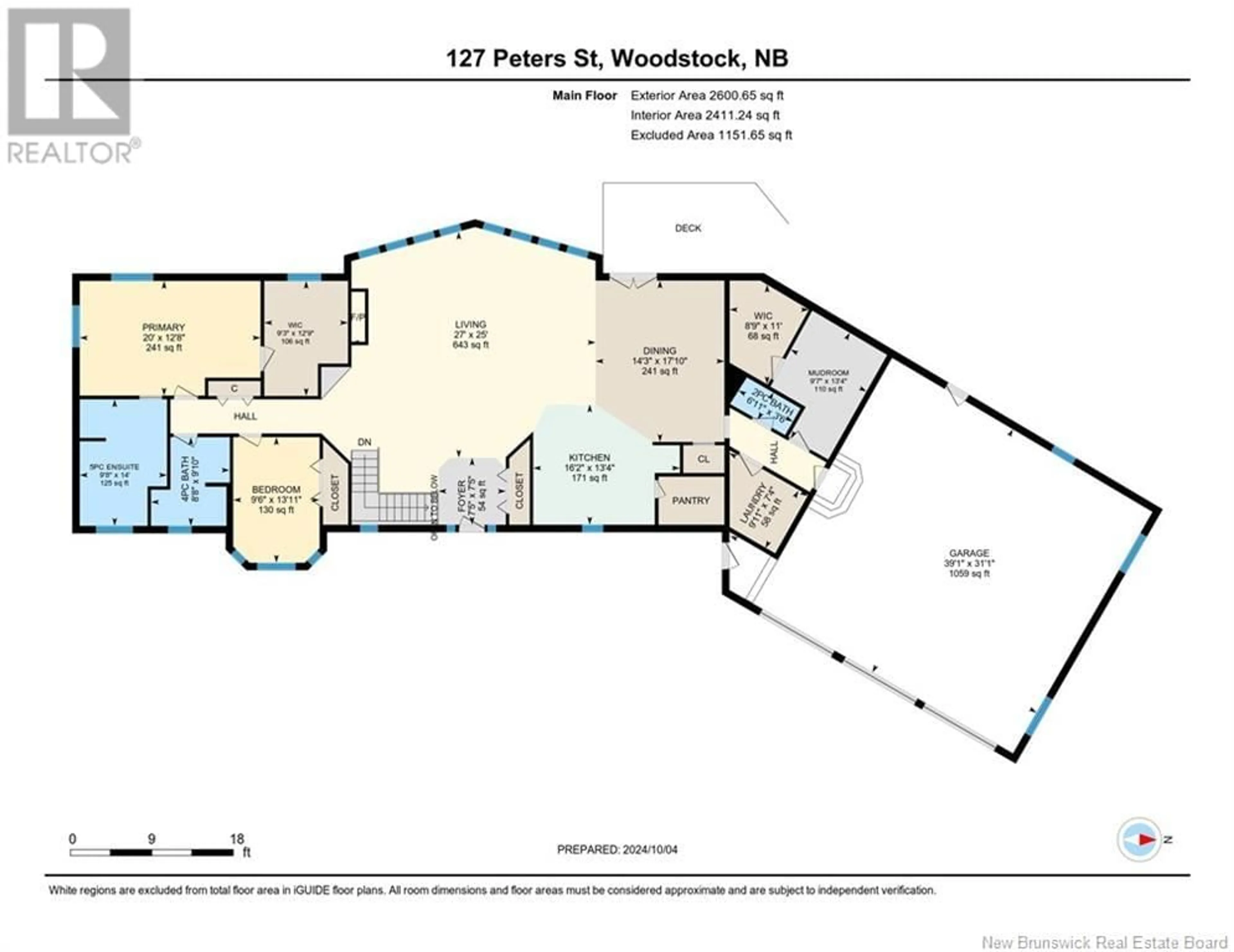 Floor plan for 127 Peters Street, Woodstock New Brunswick E7M5G2