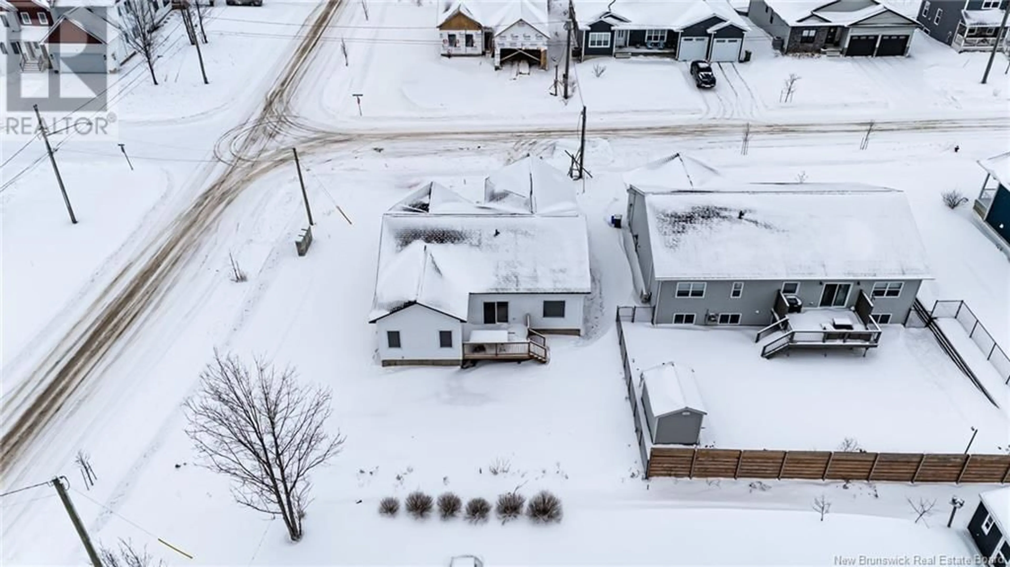 A pic from outside/outdoor area/front of a property/back of a property/a pic from drone, street for 5 Sandcherry Lane, New Maryland New Brunswick E3C0M4