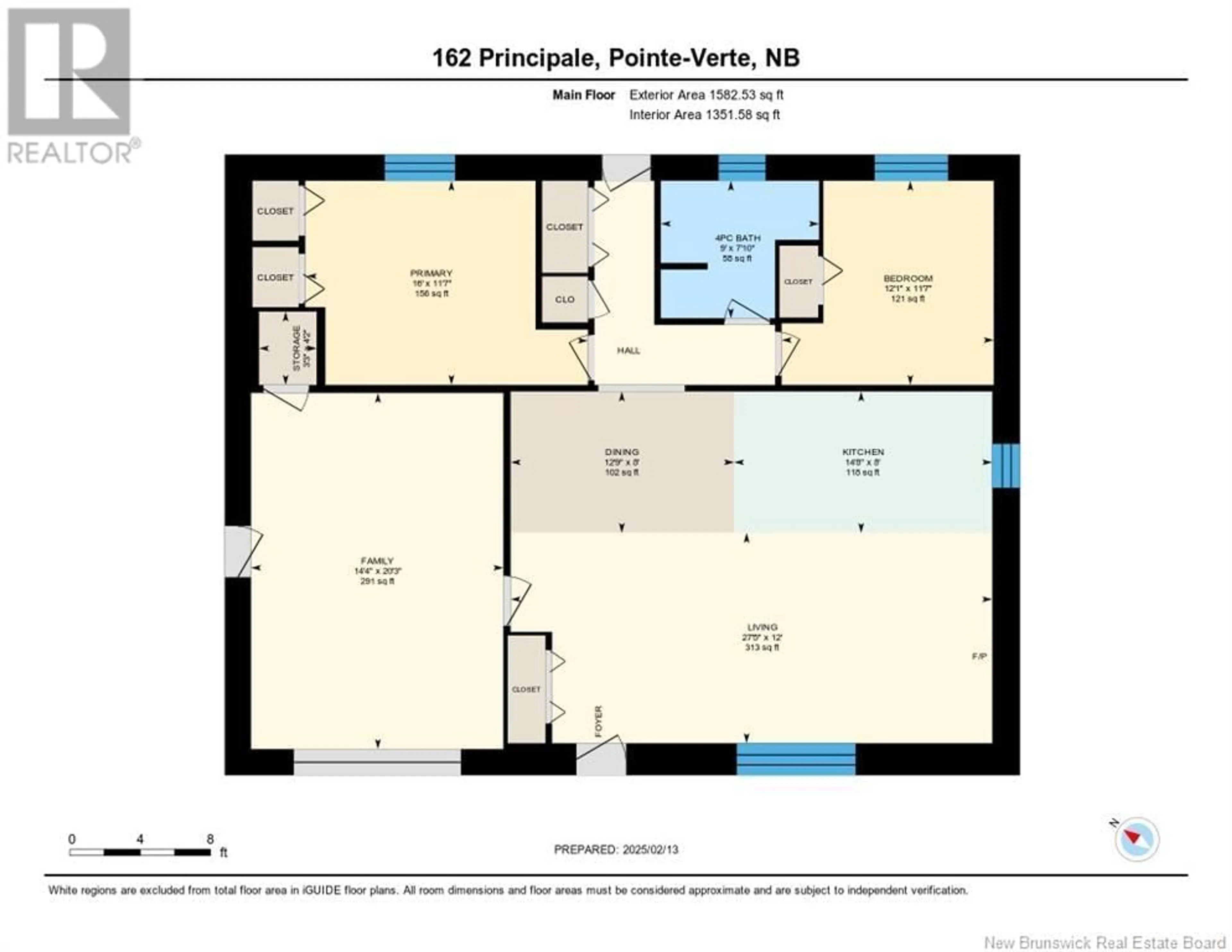 Floor plan for 162 RUE PRINCIPALE, Pointe-Verte New Brunswick E8J2W5